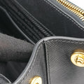 Galleria Black SAFFIANO Leather 1BA274 25ガレリア ブラック サフィアーノレザー 1BA274 25