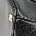 Galleria Black SAFFIANO Leather 1BA274 25ガレリア ブラック サフィアーノレザー 1BA274 25