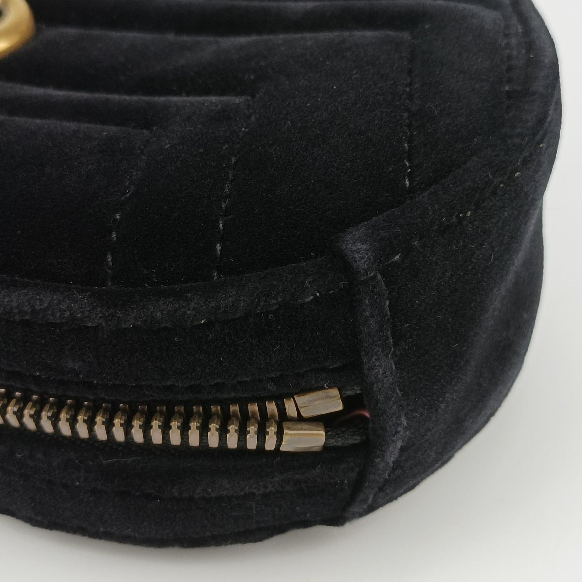 GG Marmont Black velour 476434 D025135970GGマーモント ブラック ベロア 476434 D025135970