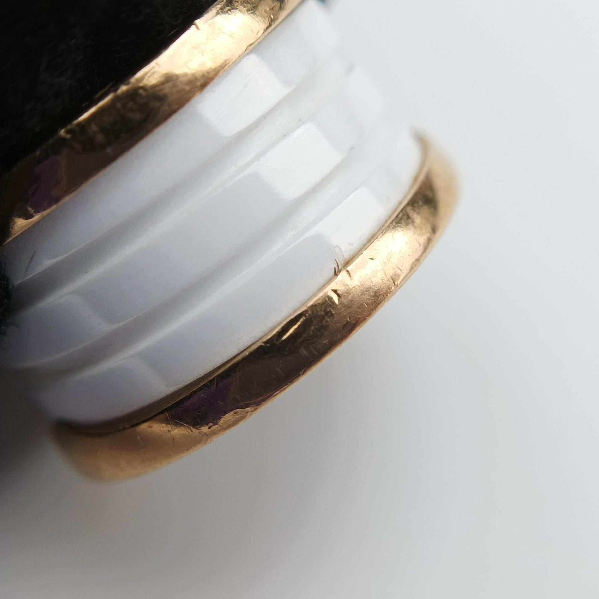 B-zero1 White×golden AU750 345830 A6ZEFFビーゼロワン ホワイト×ゴールド AU750 345830 A6ZEFF