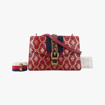 Sylvie red×Multicolour Leather 524405 E031296448シルヴィ レッド×マルチカラー レザー 524405 E031296448