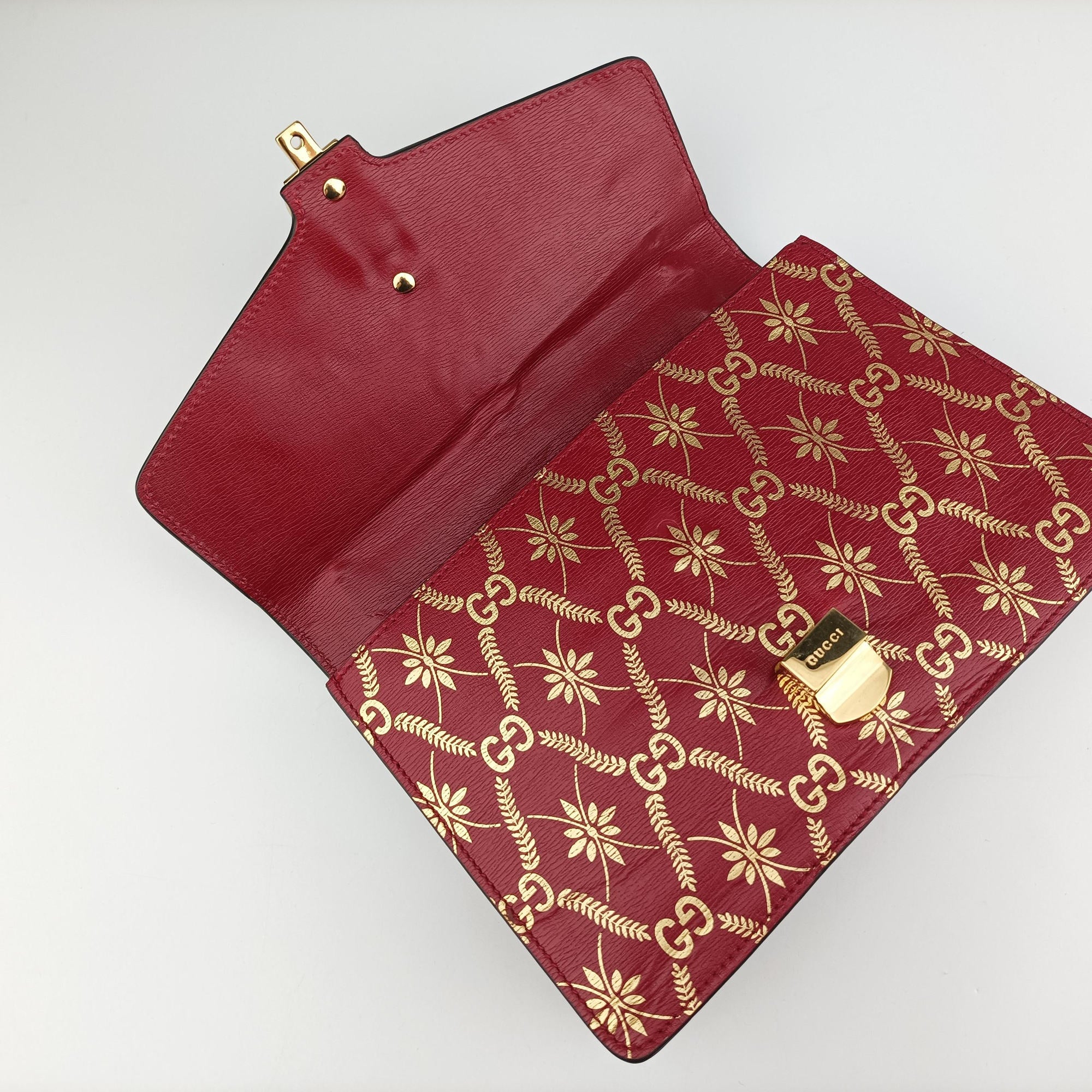 Sylvie red×Multicolour Leather 524405 E031296448シルヴィ レッド×マルチカラー レザー 524405 E031296448
