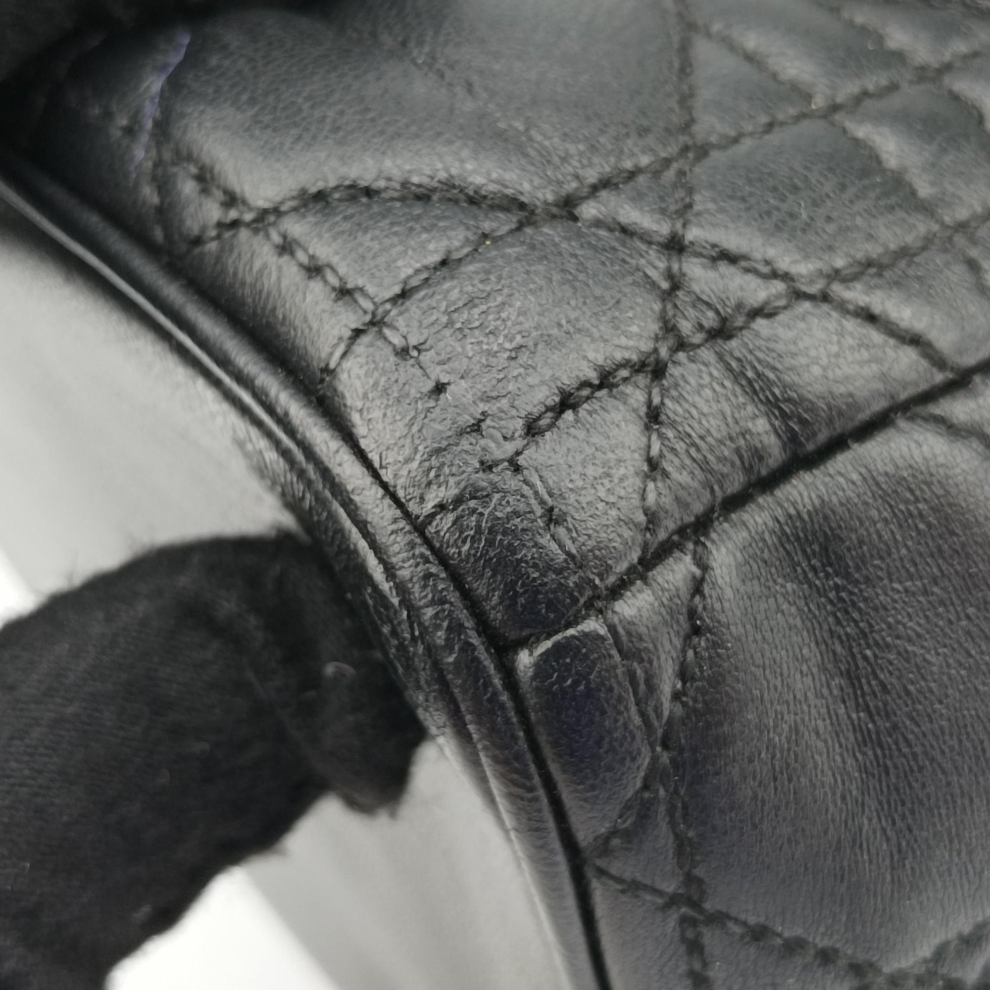 Lady Dior Black lambskin 26-MA-0120レディディオール ブラック ラムスキン 26-MA-0120