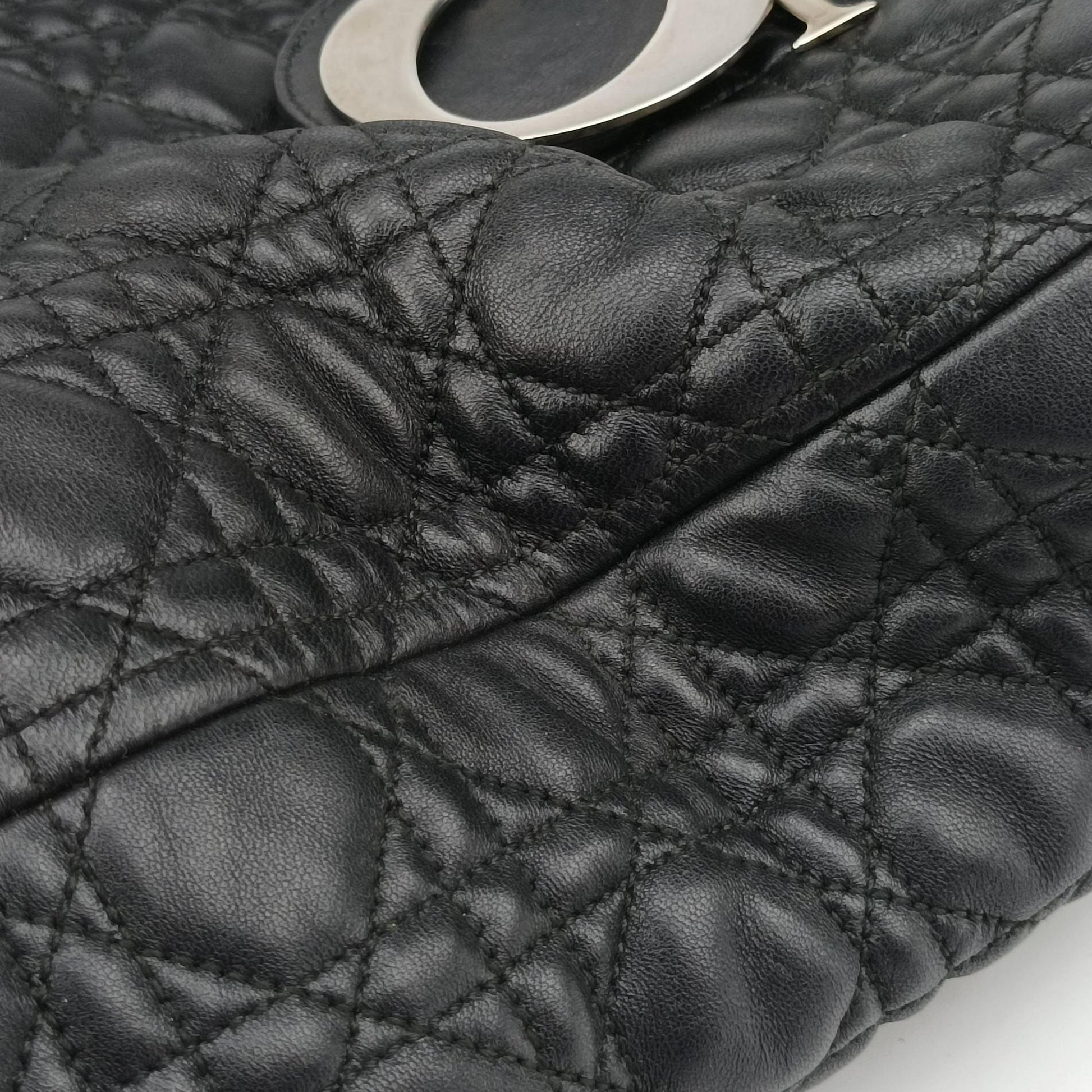 Lady Dior Black lambskin 26-MA-0120レディディオール ブラック ラムスキン 26-MA-0120