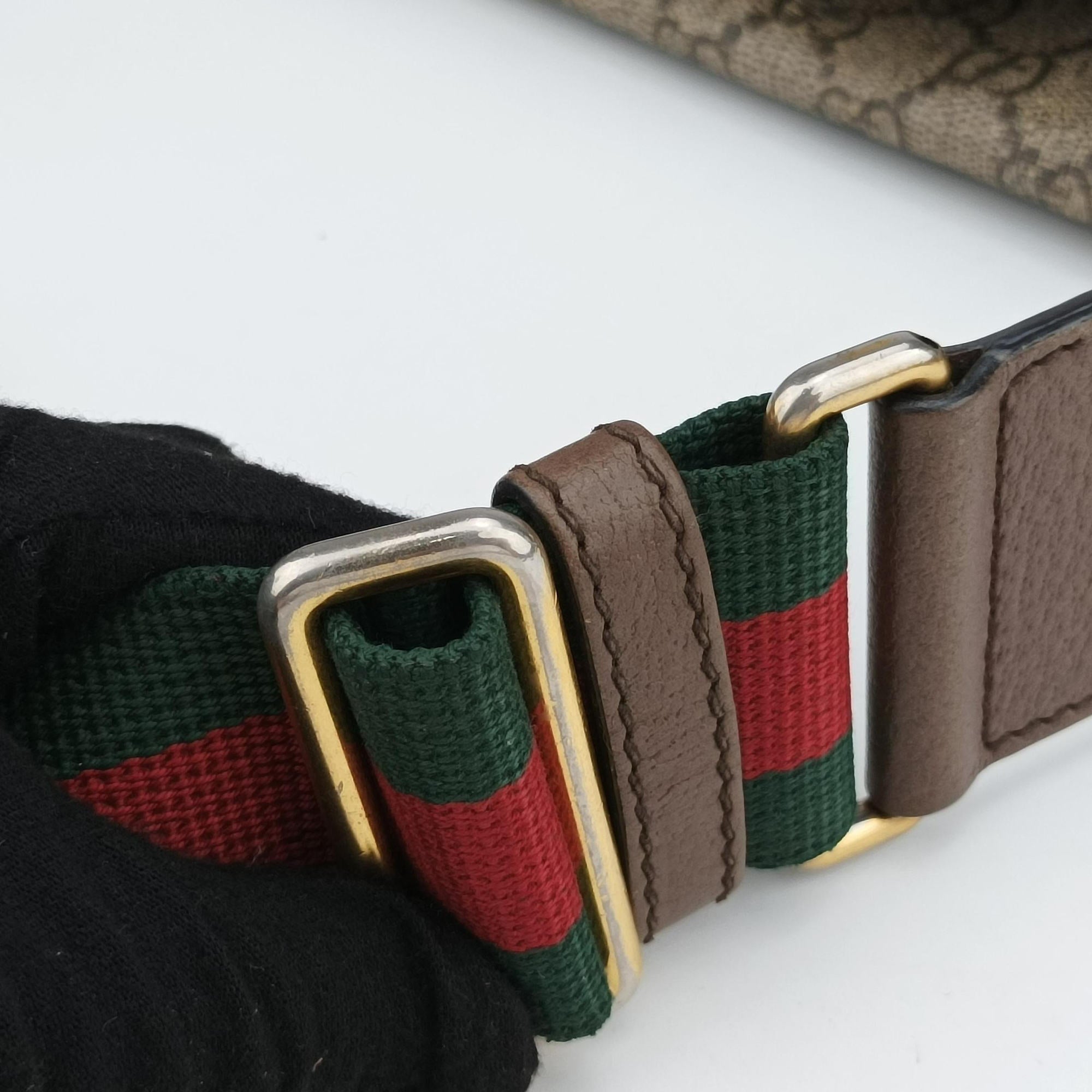 NEO VINTAGE GG Supreme Beige×red×green PVC coated canvas 495654 G027450940ネオ ヴィンテージ GGスプリーム ベージュ×レッド×グリーン PVCコーティングキャンバス 495654 G027450940
