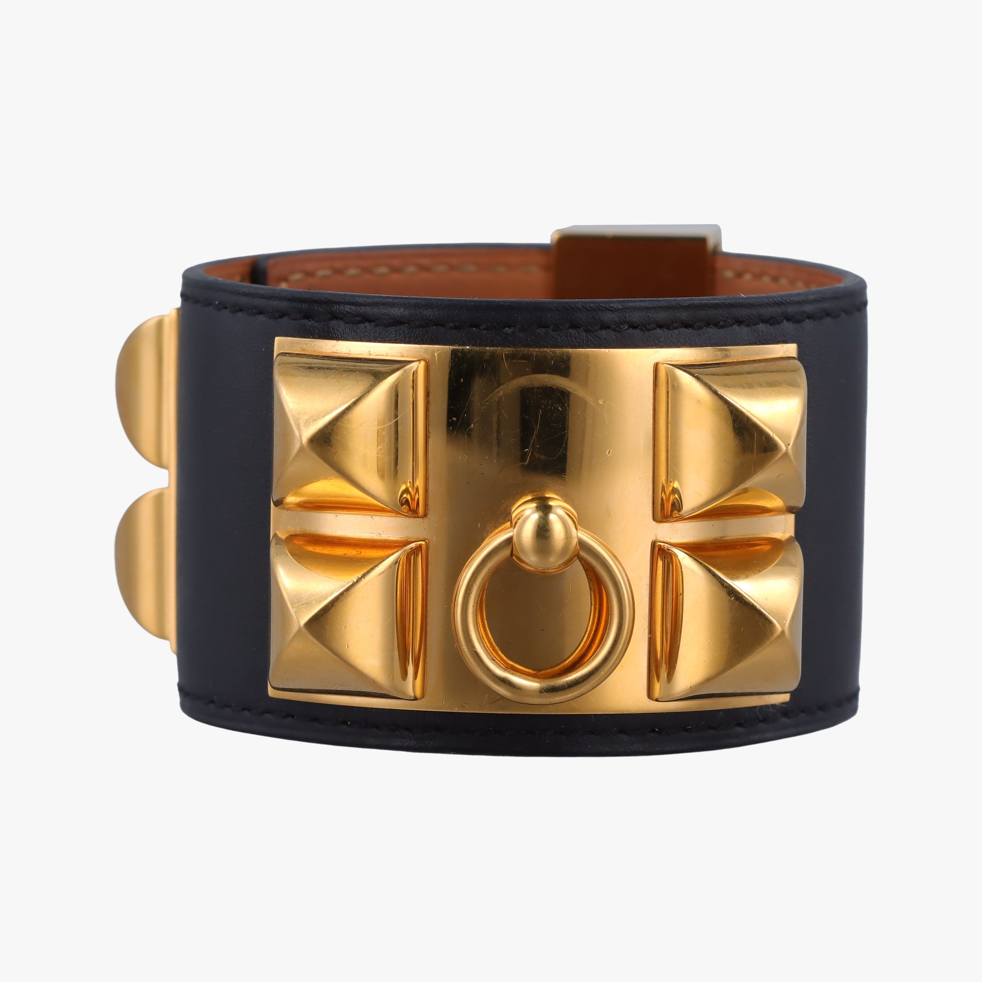 Collier de Chien Black×Golden Leather × GP S SI▢Qコリエ ド シアン ブラック×ゴールド レザー×GP S SI▢Q