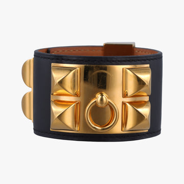 Collier de Chien Black×Golden Leather × GP S SI▢Qコリエ ド シアン ブラック×ゴールド レザー×GP S SI▢Q