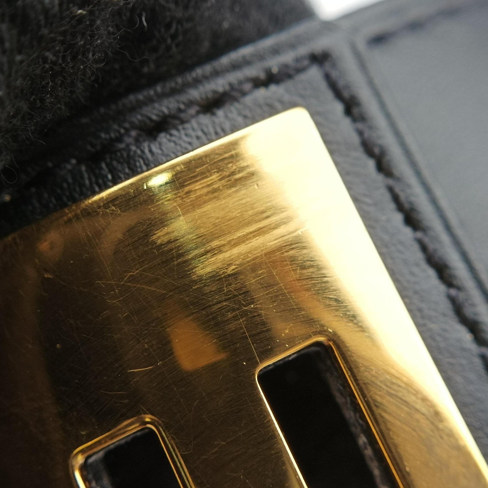Collier de Chien Black×Golden Leather × GP S SI▢Qコリエ ド シアン ブラック×ゴールド レザー×GP S SI▢Q