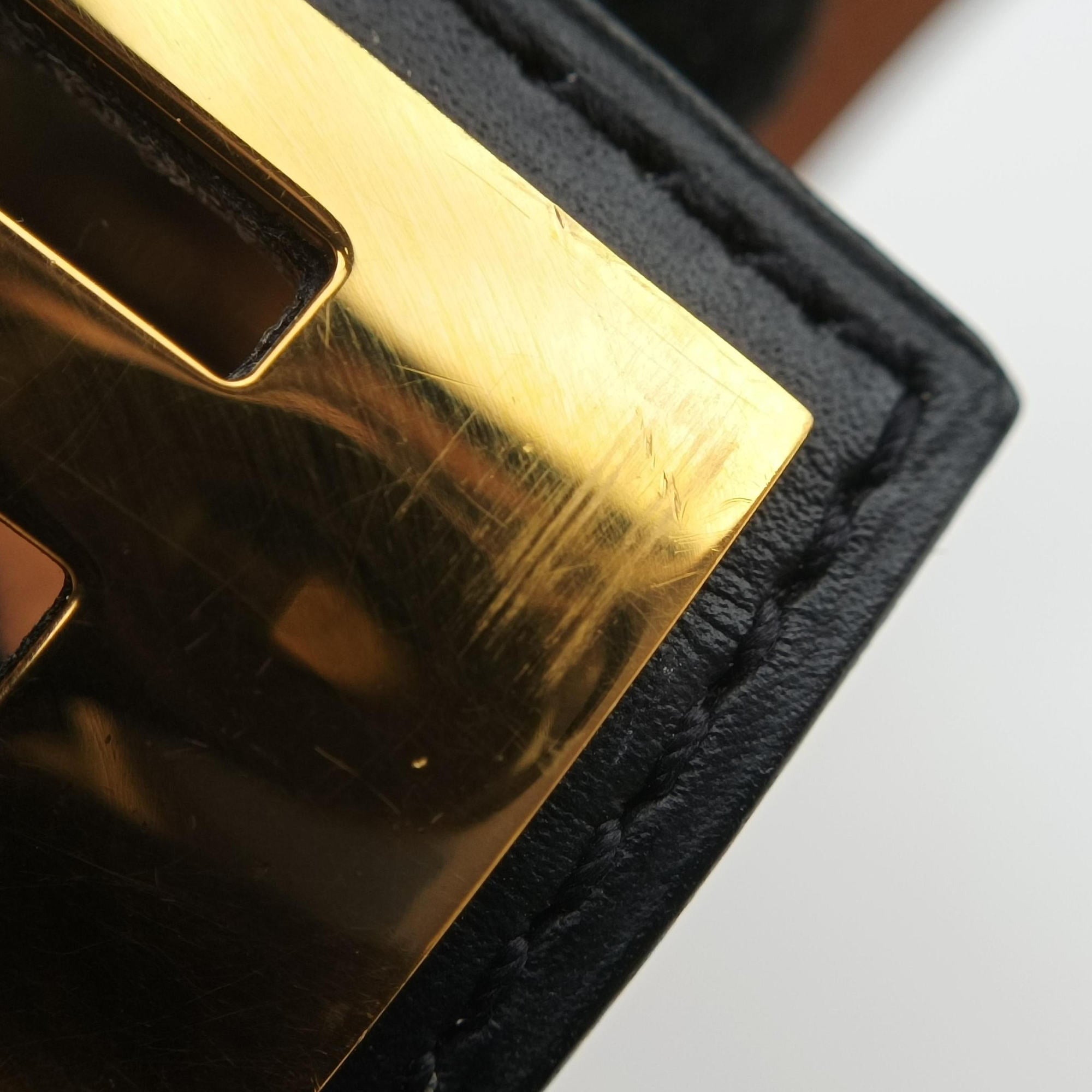 Collier de Chien Black×Golden Leather × GP S SI▢Qコリエ ド シアン ブラック×ゴールド レザー×GP S SI▢Q