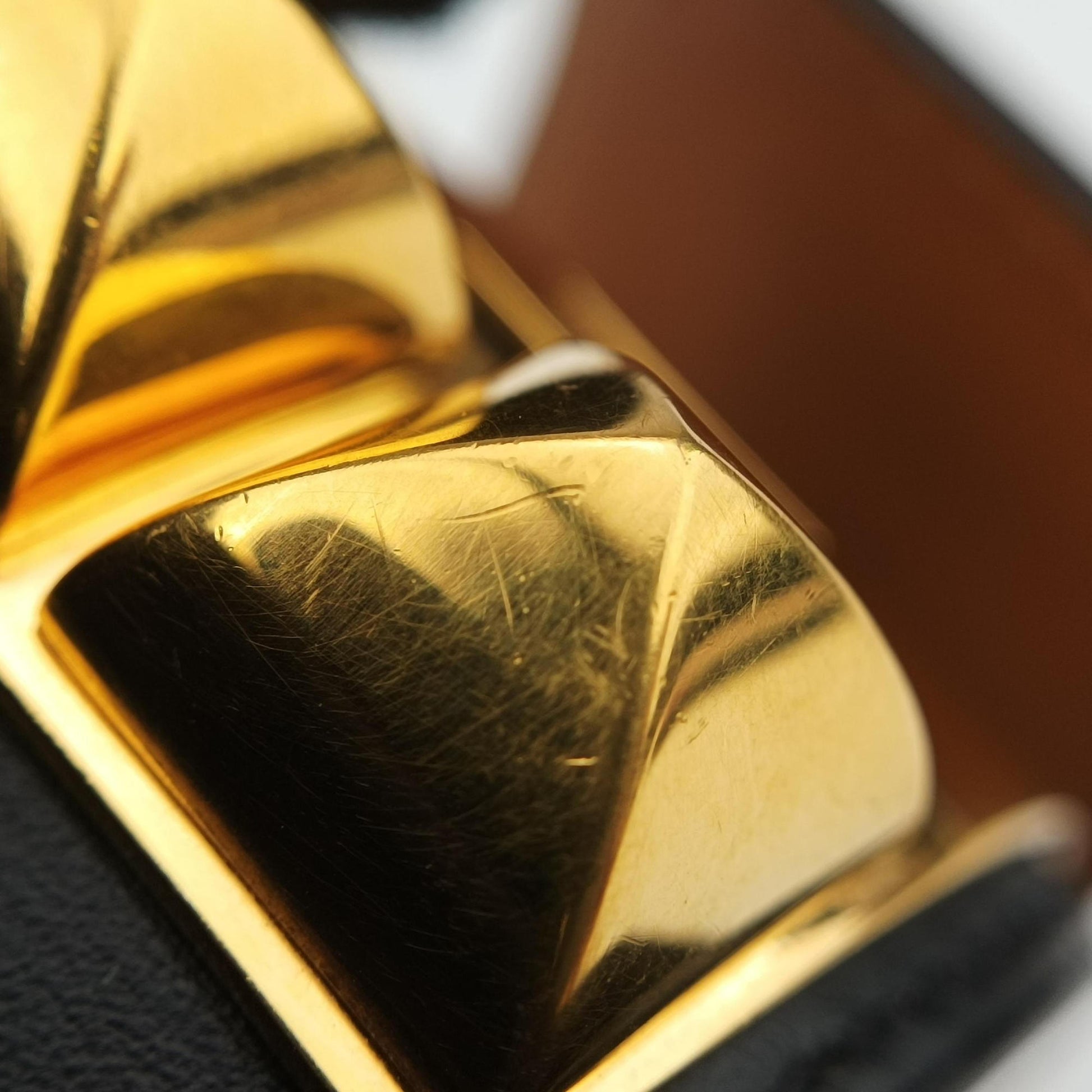 Collier de Chien Black×Golden Leather × GP S SI▢Qコリエ ド シアン ブラック×ゴールド レザー×GP S SI▢Q