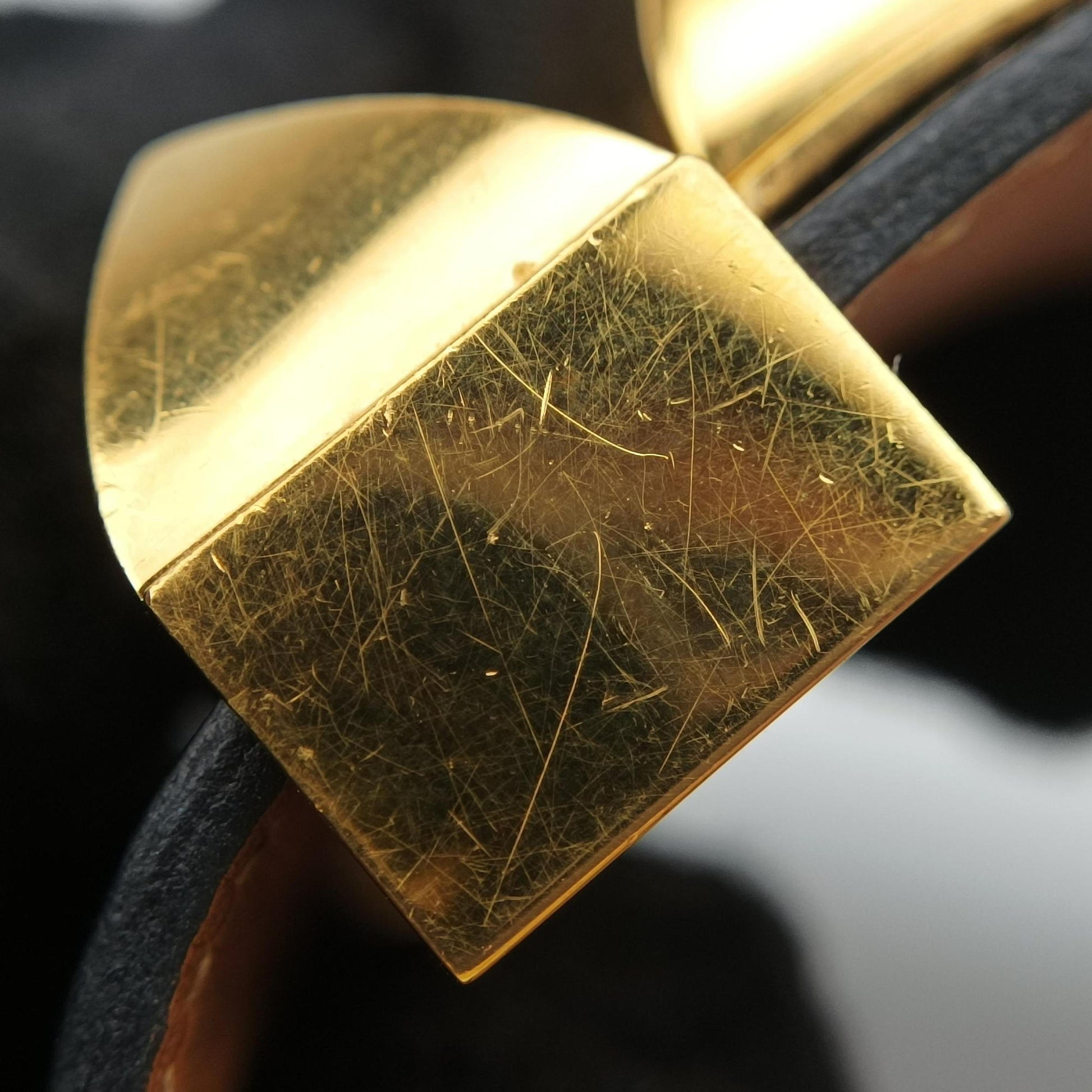 Collier de Chien Black×Golden Leather × GP S SI▢Qコリエ ド シアン ブラック×ゴールド レザー×GP S SI▢Q