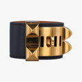Collier de Chien Black×Golden Leather × GP S SI▢Qコリエ ド シアン ブラック×ゴールド レザー×GP S SI▢Q
