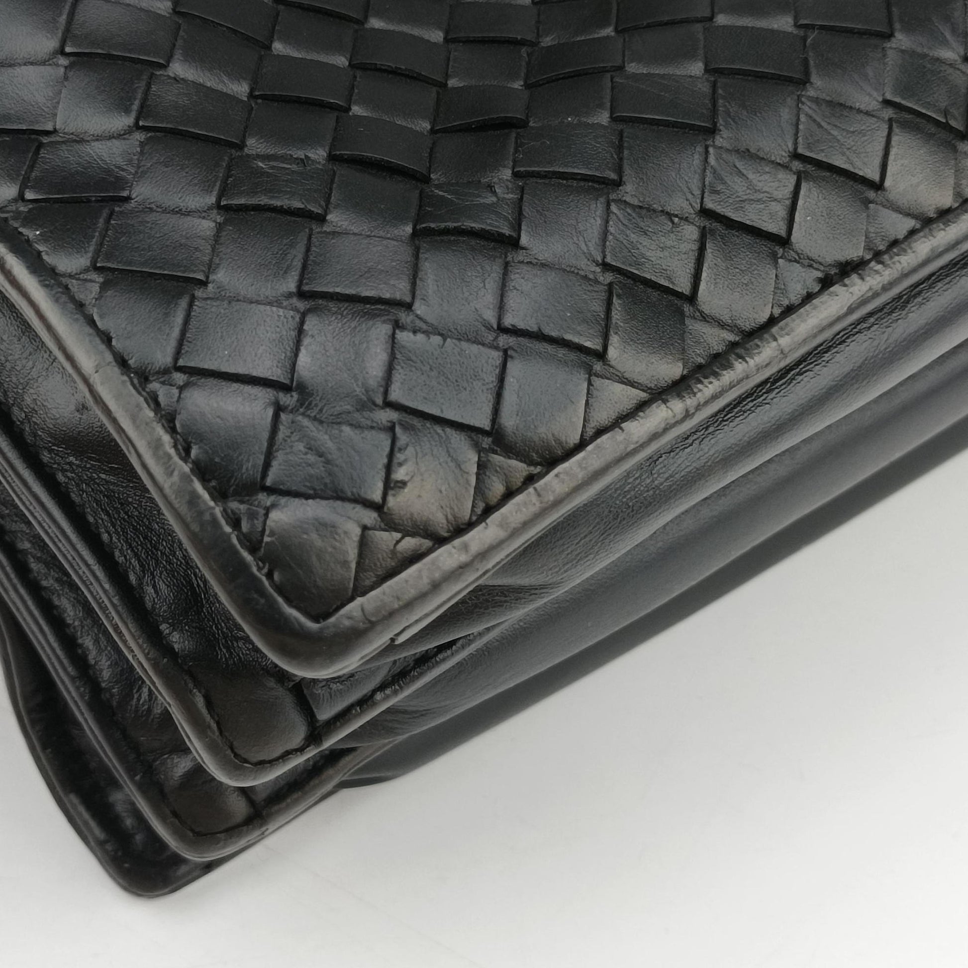 Intrecciato Black lambskin B03022448Uイントレチャート ブラック ラムスキン B03022448U
