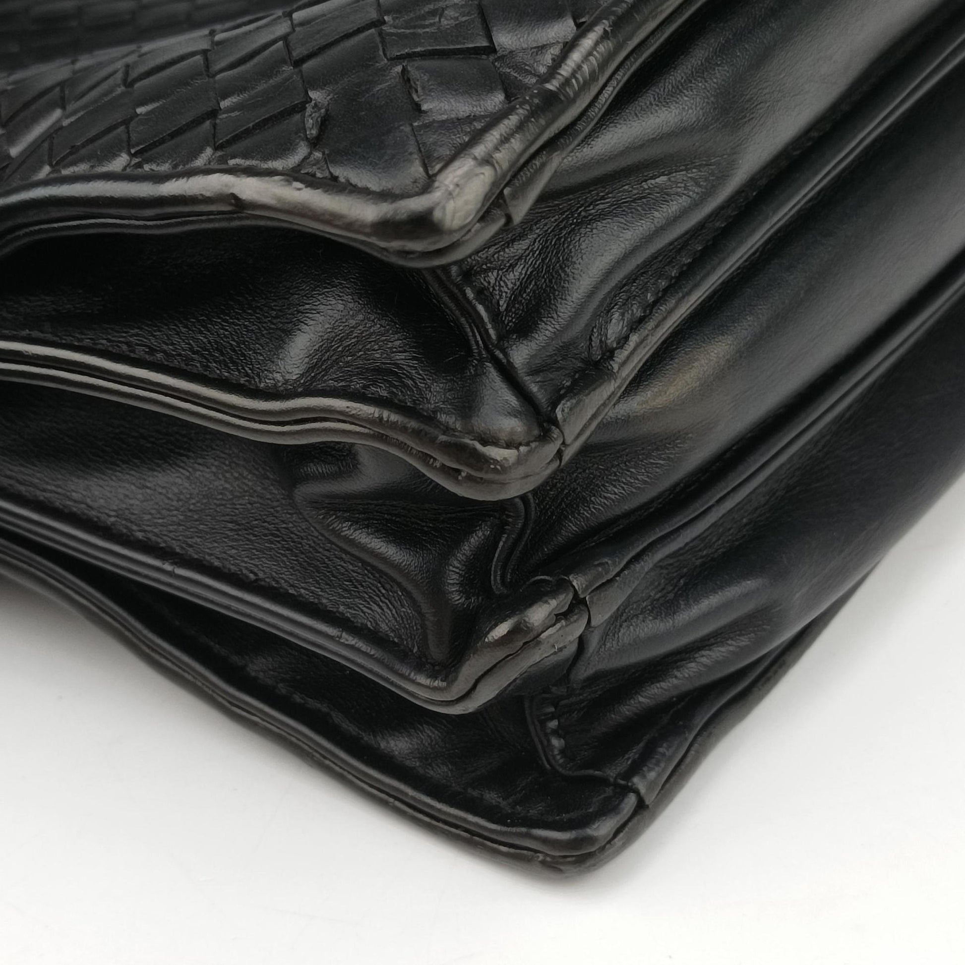 Intrecciato Black lambskin B03022448Uイントレチャート ブラック ラムスキン B03022448U