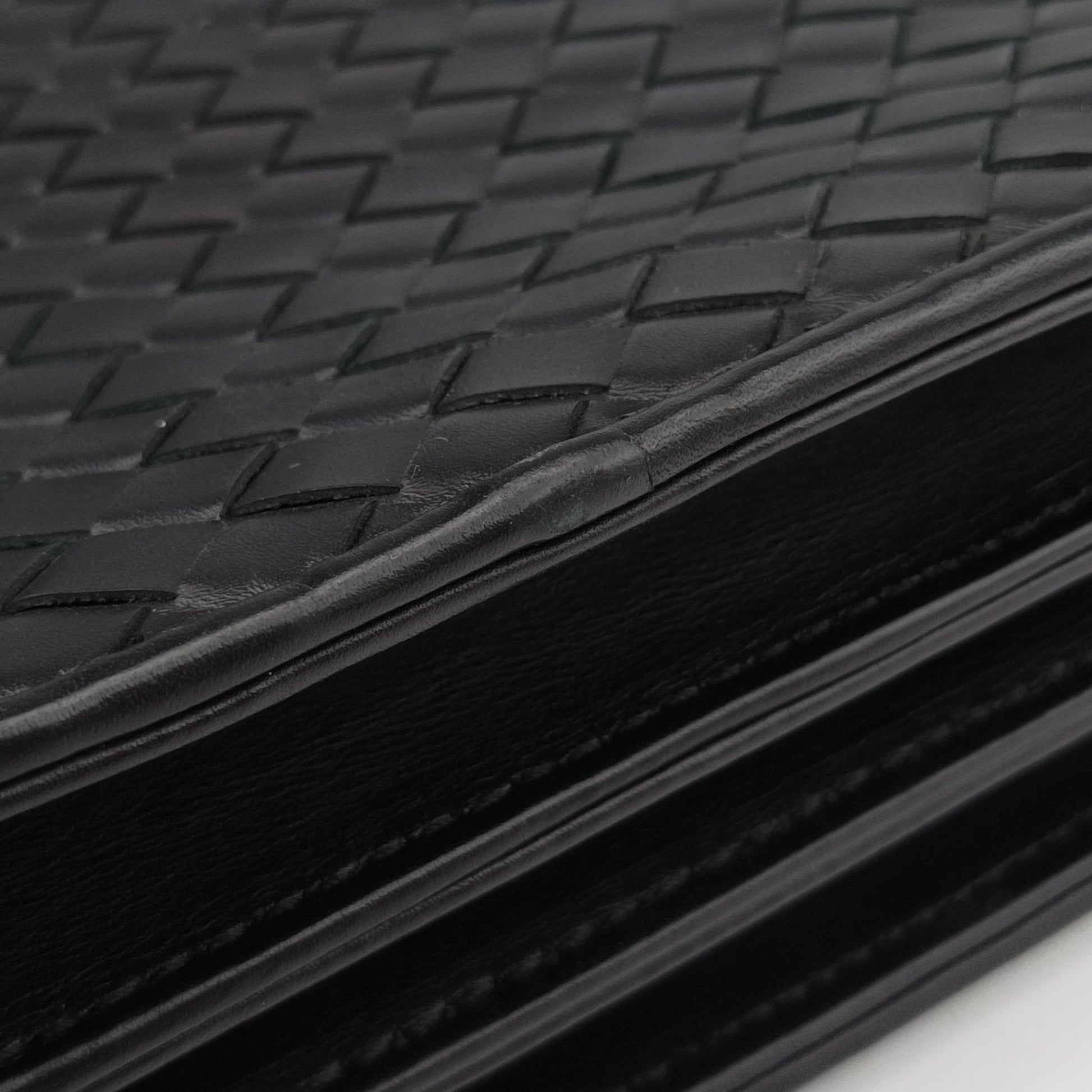 Intrecciato Black lambskin B00613120Nイントレチャート ブラック ラムスキン B00613120N