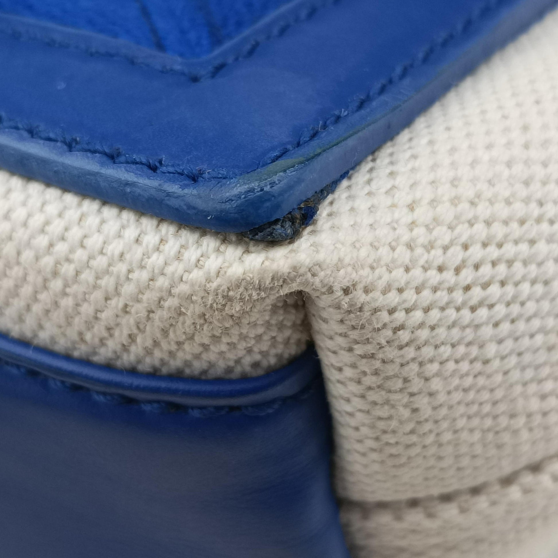 Navy Cabas XS white x blue Canvas x Leather 390346.4181.Y.538735ネイビーカバ XS ホワイトxブルー キャンバx レザー 390346.4181.Y.538735