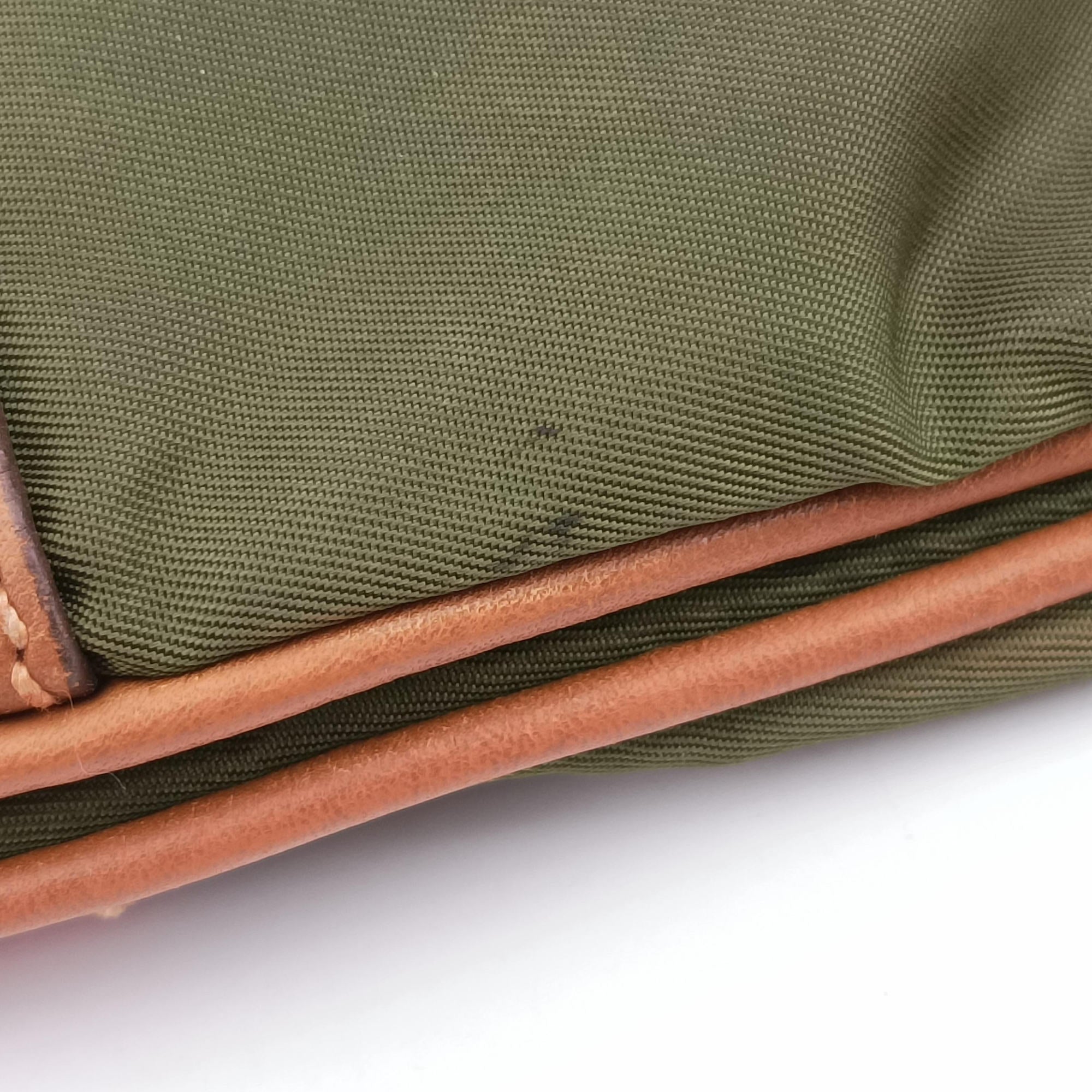 triangle logo Green x brown Nylon x leather 129トライアングルロゴ グリーン×ブラウン ナイロンｘレザー 129