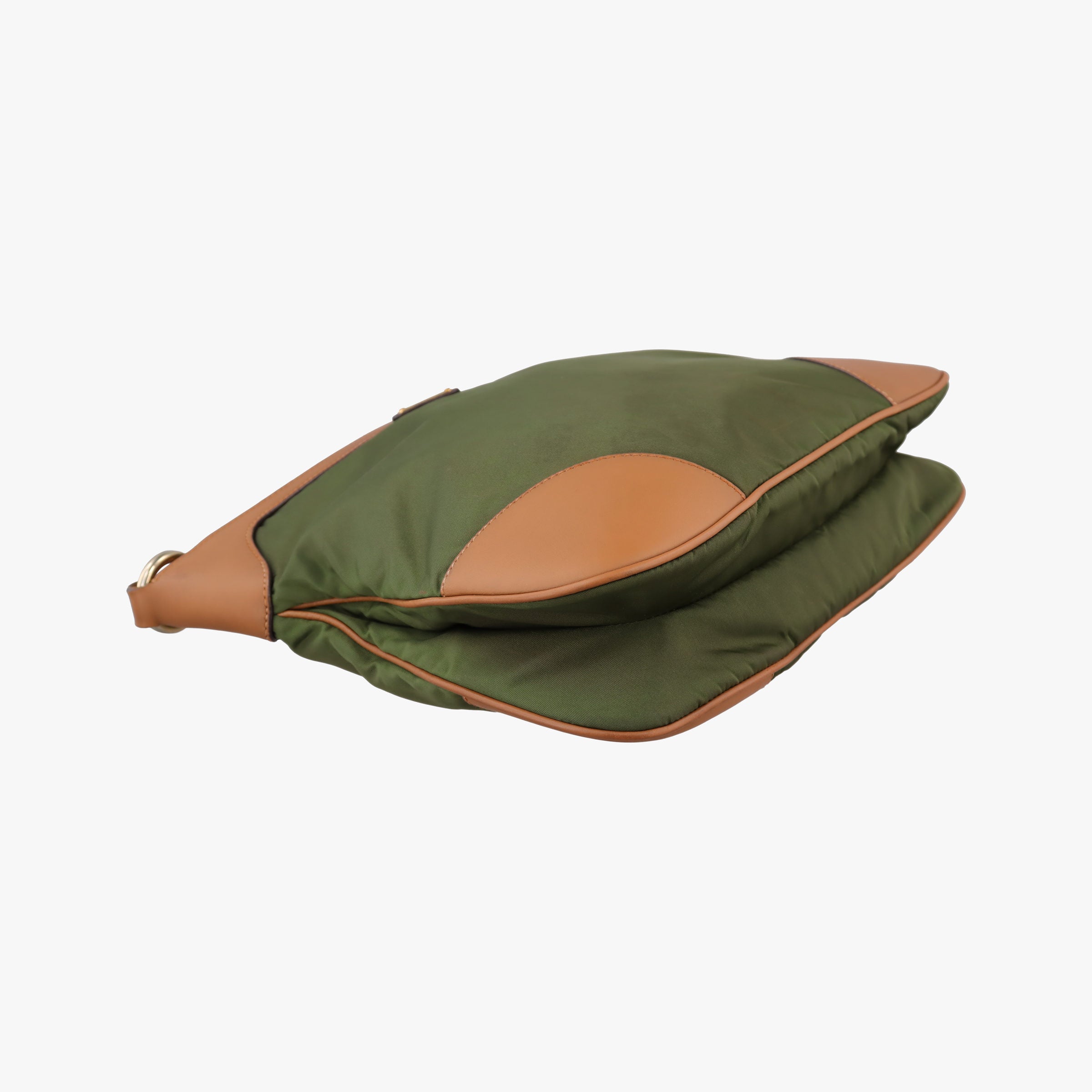 triangle logo Green x brown Nylon x leather 129トライアングルロゴ グリーン×ブラウン ナイロンｘレザー 129