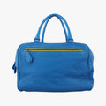 Boston Zip Detail Blue Leather B03080272Rボストン ジップ ブルー レザー B03080272R