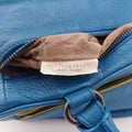 Boston Zip Detail Blue Leather B03080272Rボストン ジップ ブルー レザー B03080272R