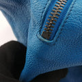 Boston Zip Detail Blue Leather B03080272Rボストン ジップ ブルー レザー B03080272R