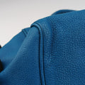 Boston Zip Detail Blue Leather B03080272Rボストン ジップ ブルー レザー B03080272R