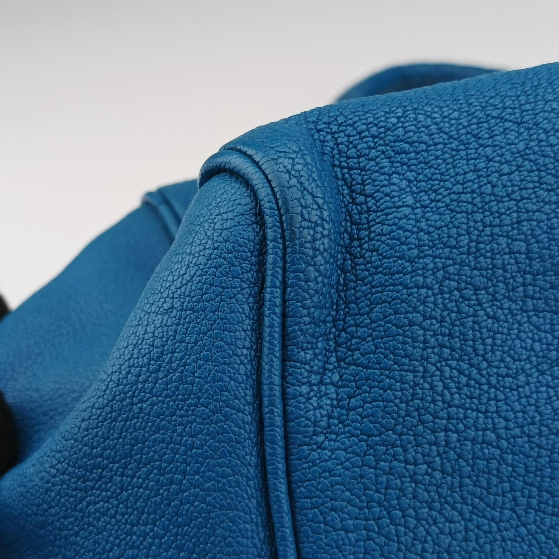 Boston Zip Detail Blue Leather B03080272Rボストン ジップ ブルー レザー B03080272R