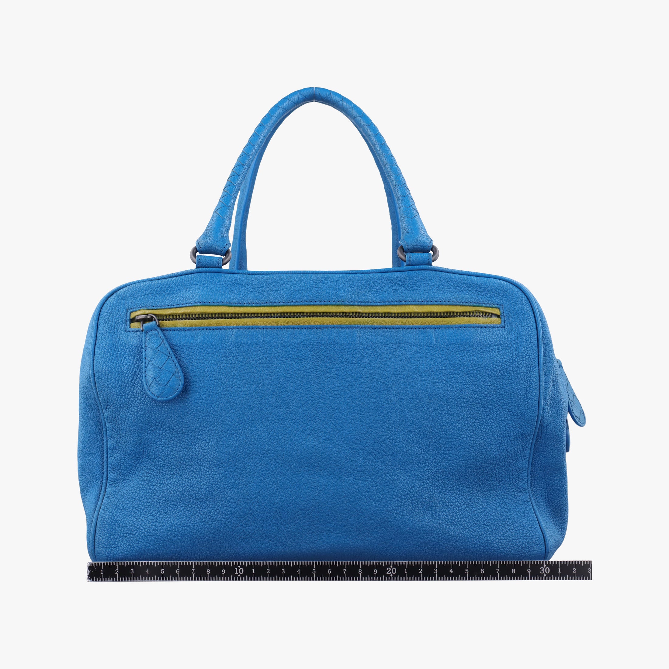 Boston Zip Detail Blue Leather B03080272Rボストン ジップ ブルー レザー B03080272R