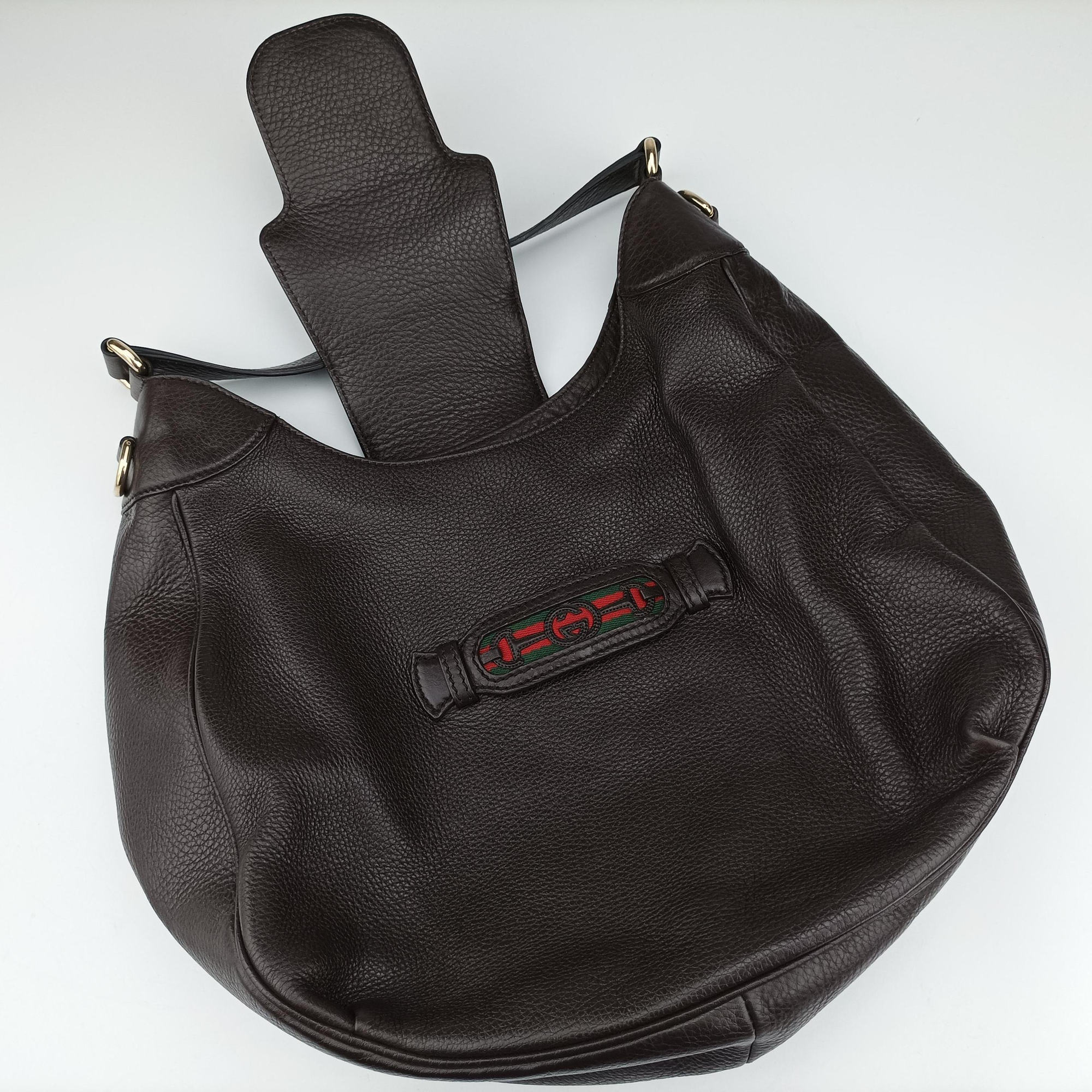 Dressage Web Hobo Brown leather 296851 H012335027ドレスセージ ウェブ ホーボー ブラウン レザー 296851 H012335027