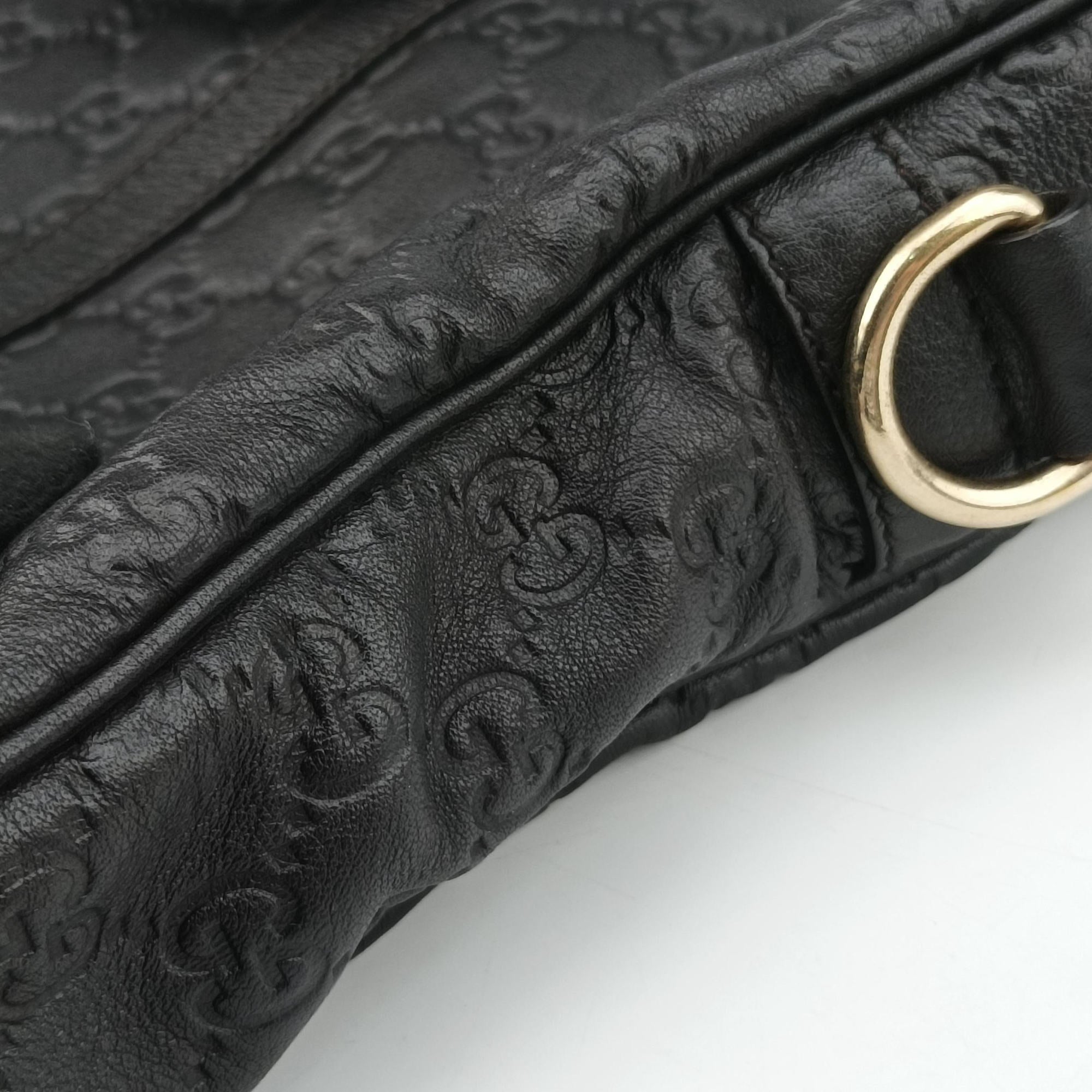 Guccissima Black Leather 208463 E014447351グッチシマ  ブラック レザー 208463 E014447351
