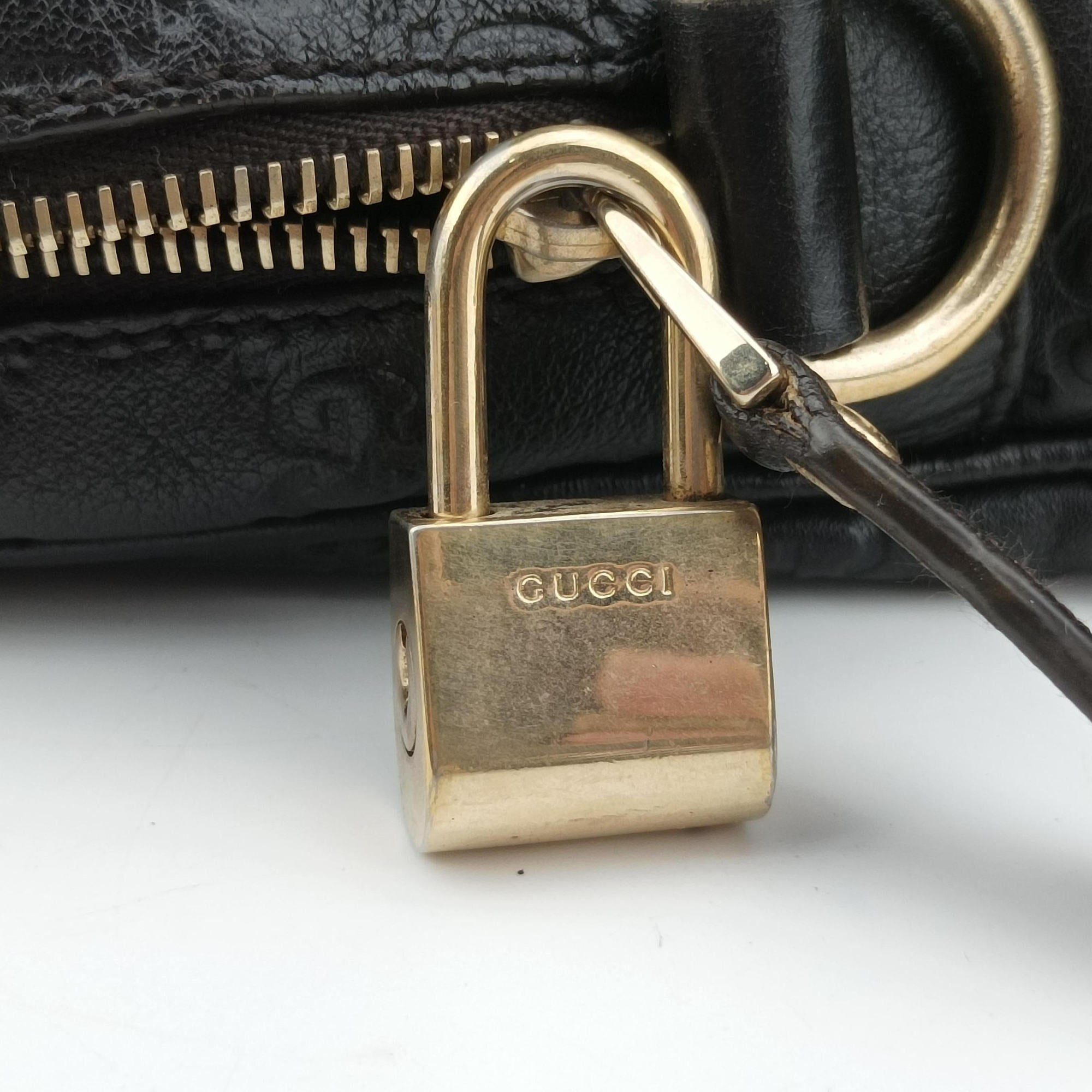 Guccissima Black Leather 208463 E014447351グッチシマ  ブラック レザー 208463 E014447351