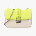 Rockstud Glam Lock yellow×white Leather BS-G312VMR1ロックスタッズグラムロックスモール イエロー×ホワイト レザー BS-G312VMR1