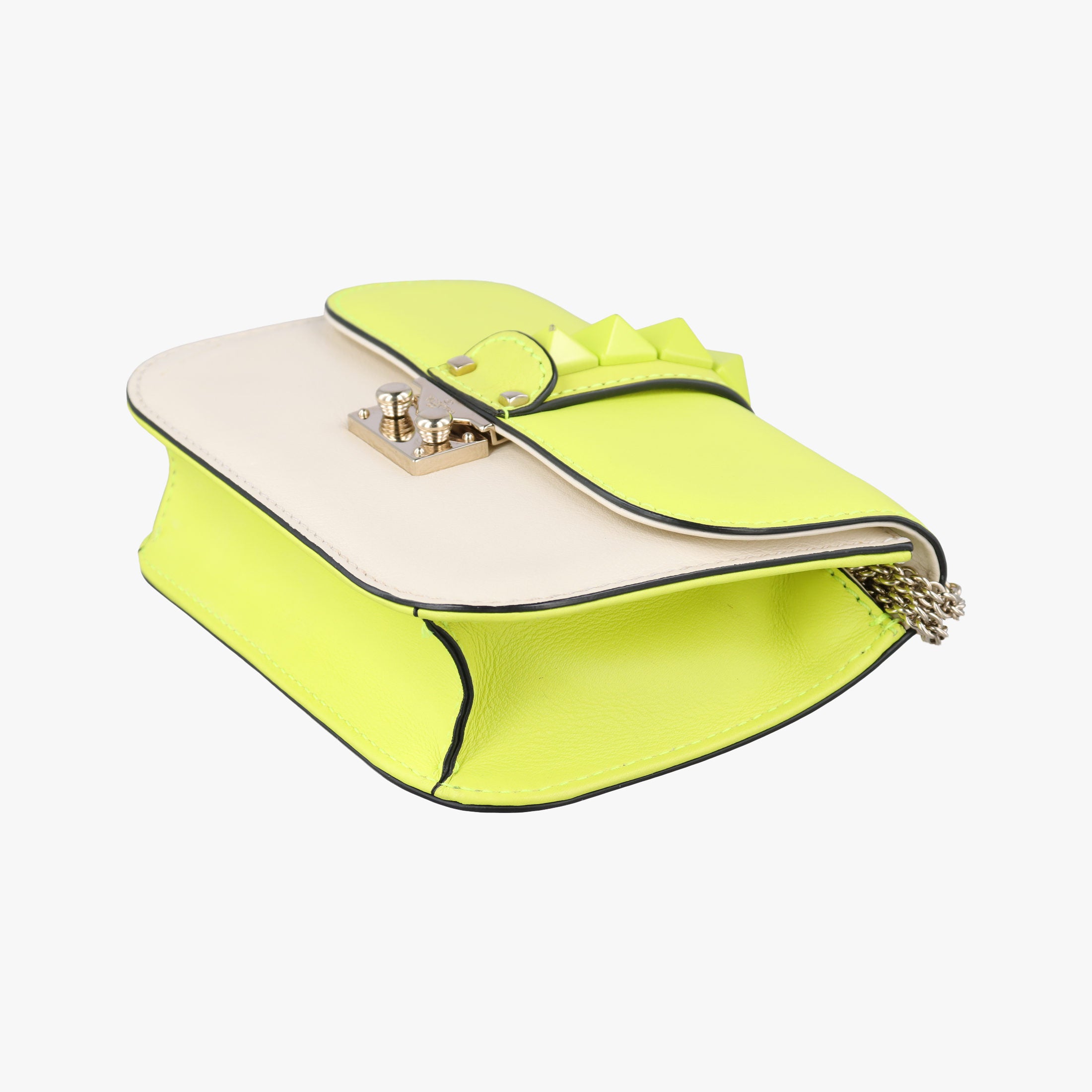 Rockstud Glam Lock yellow×white Leather BS-G312VMR1ロックスタッズグラムロックスモール イエロー×ホワイト レザー BS-G312VMR1