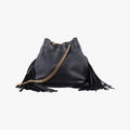Festival Fringed Black Leather 434594 VLR434594.0416フェスティバル フリンジ ブラック レザー 434594 VLR434594.0416