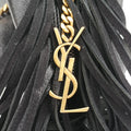 Festival Fringed Black Leather 434594 VLR434594.0416フェスティバル フリンジ ブラック レザー 434594 VLR434594.0416