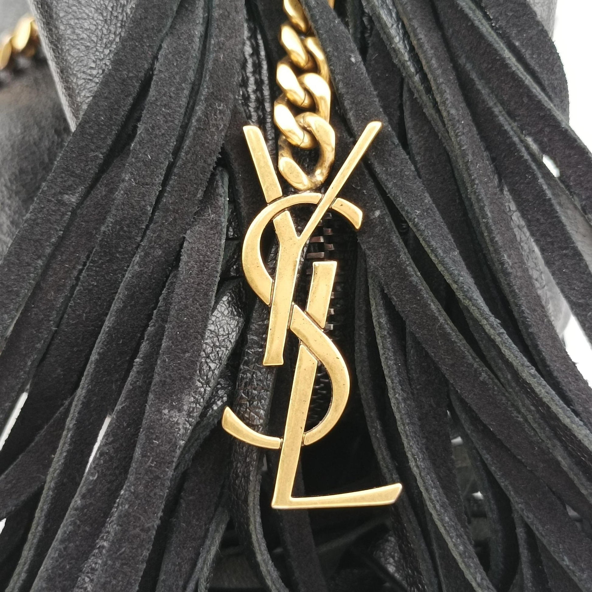 Festival Fringed Black Leather 434594 VLR434594.0416フェスティバル フリンジ ブラック レザー 434594 VLR434594.0416