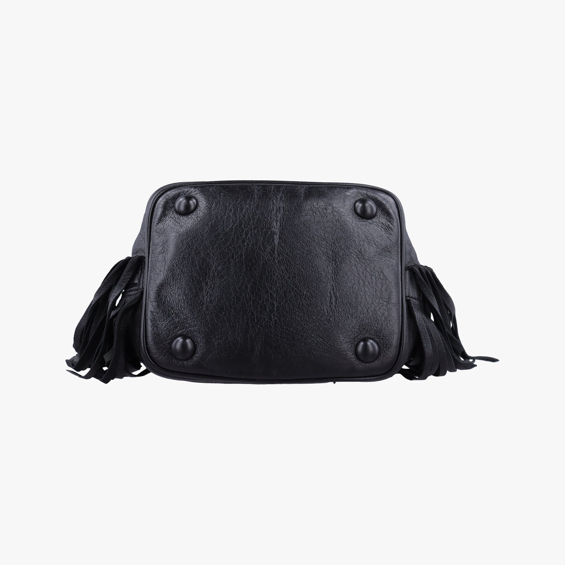 Festival Fringed Black Leather 434594 VLR434594.0416フェスティバル フリンジ ブラック レザー 434594 VLR434594.0416