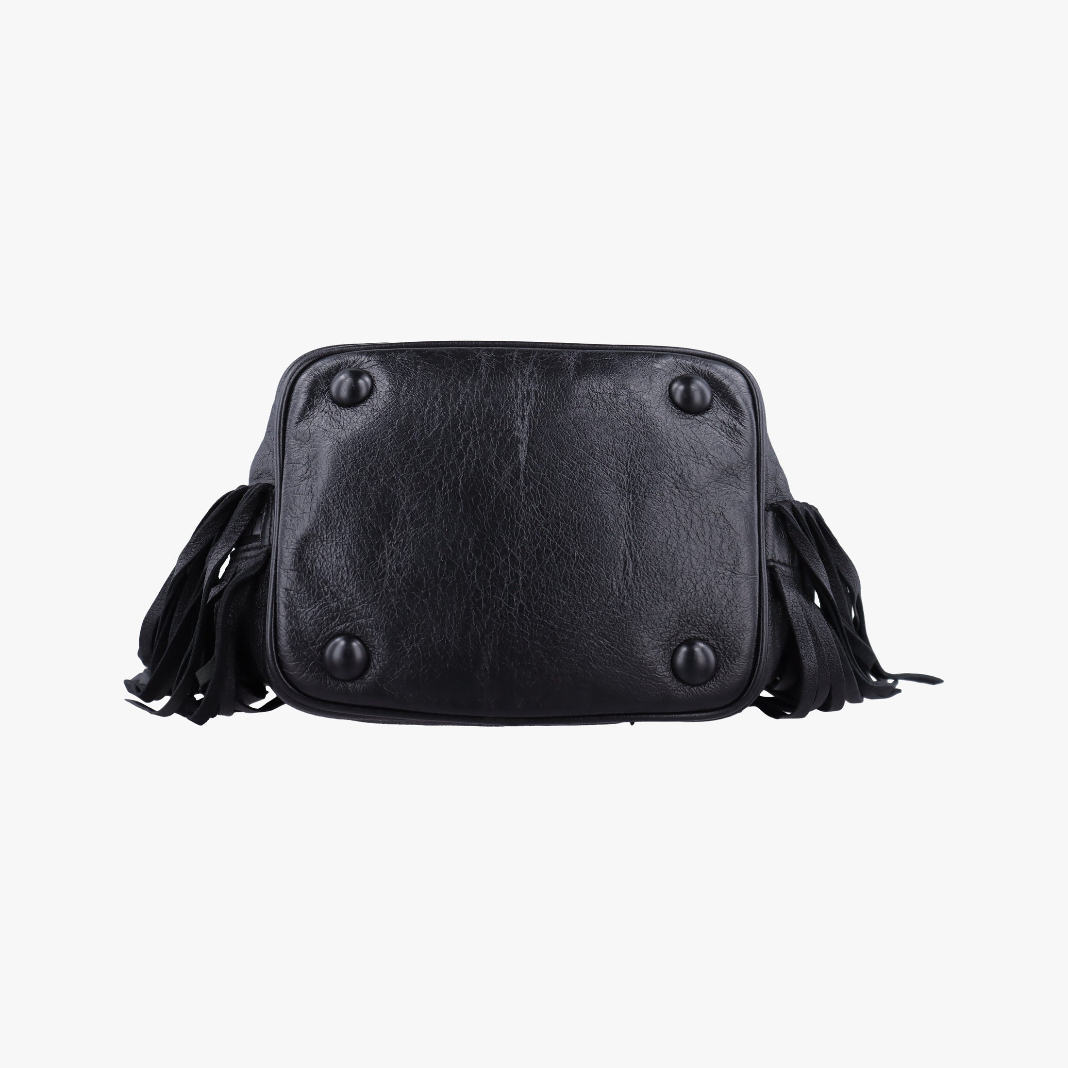Festival Fringed Black Leather 434594 VLR434594.0416フェスティバル フリンジ ブラック レザー 434594 VLR434594.0416