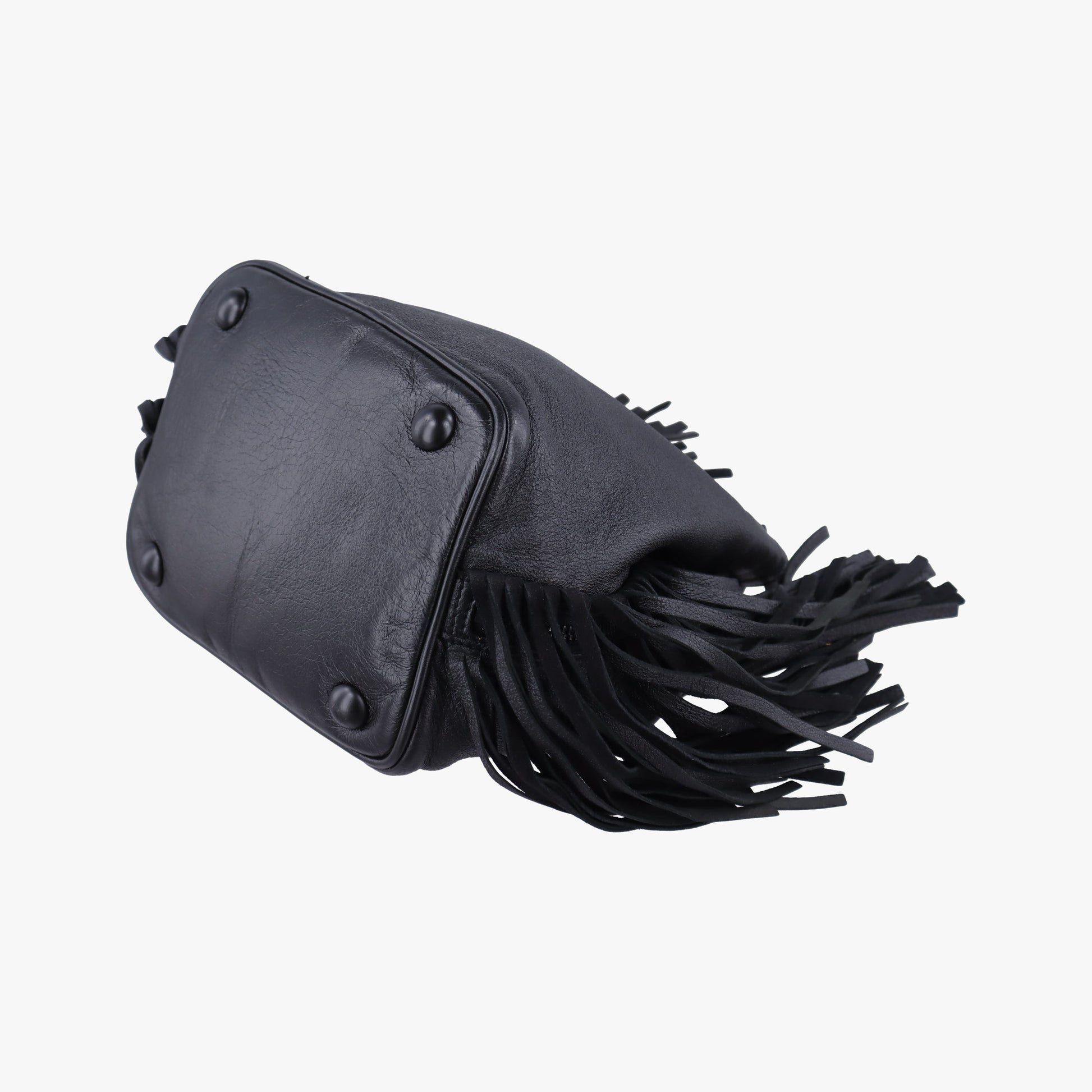 Festival Fringed Black Leather 434594 VLR434594.0416フェスティバル フリンジ ブラック レザー 434594 VLR434594.0416