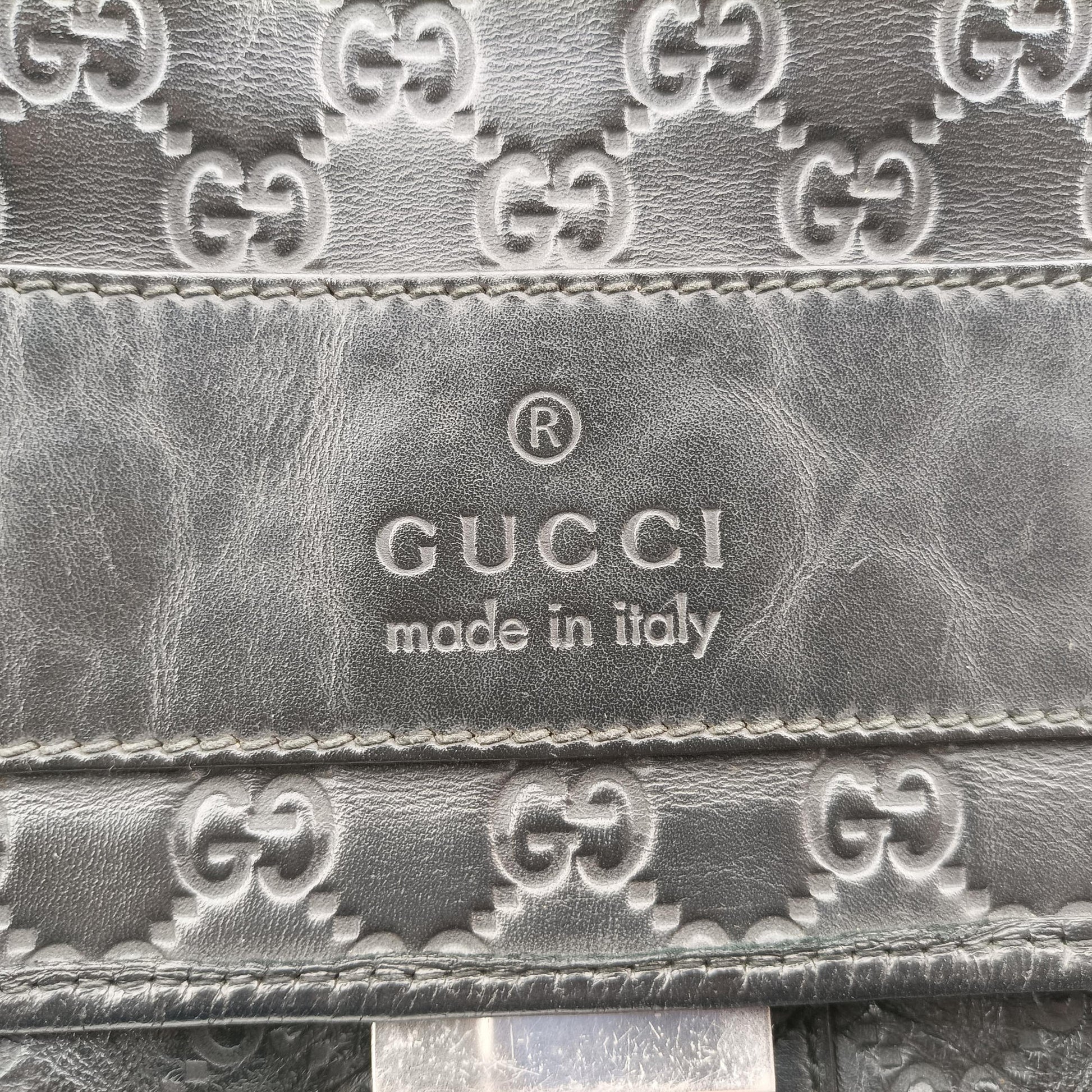 Guccissima Rubber Messenger Black Leather 246067 Lot number unknownグッチシマ ラバー メッセンジャー ブラック レザー 246067 製番不明