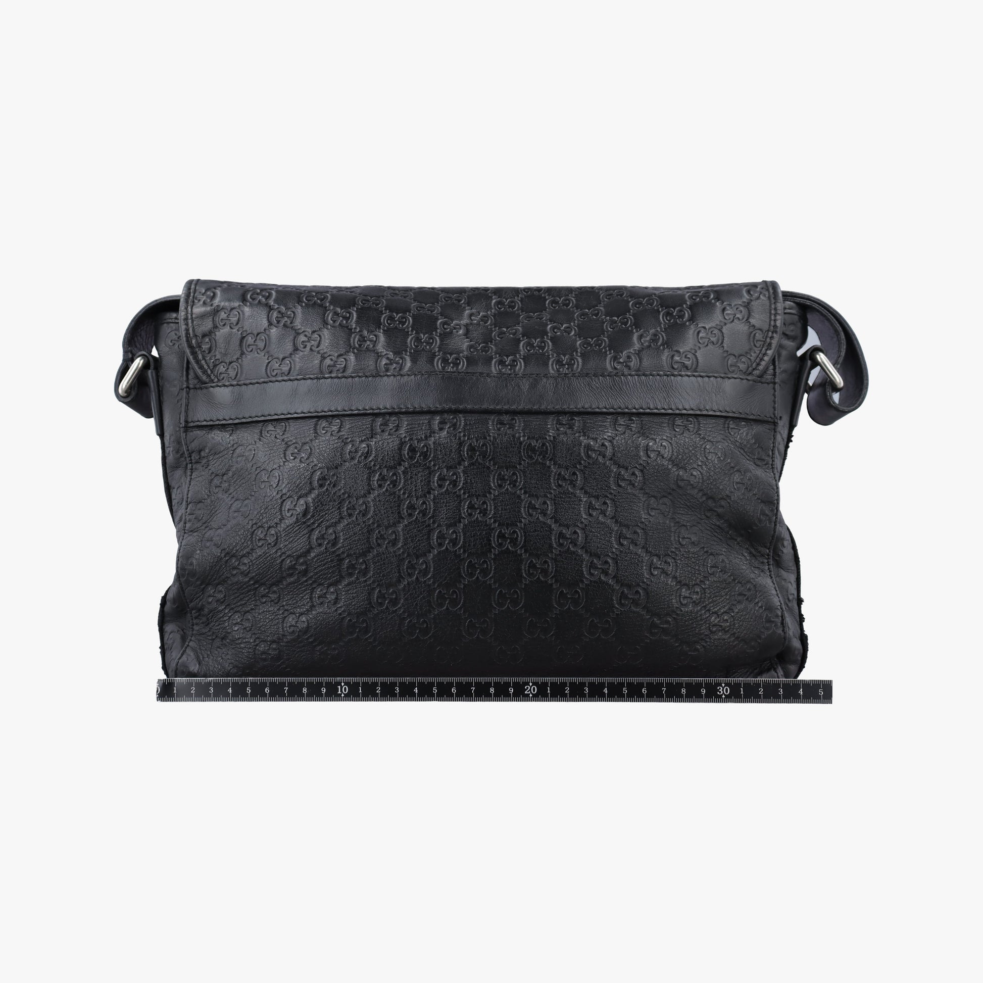 Guccissima Rubber Messenger Black Leather 246067 Lot number unknownグッチシマ ラバー メッセンジャー ブラック レザー 246067 製番不明