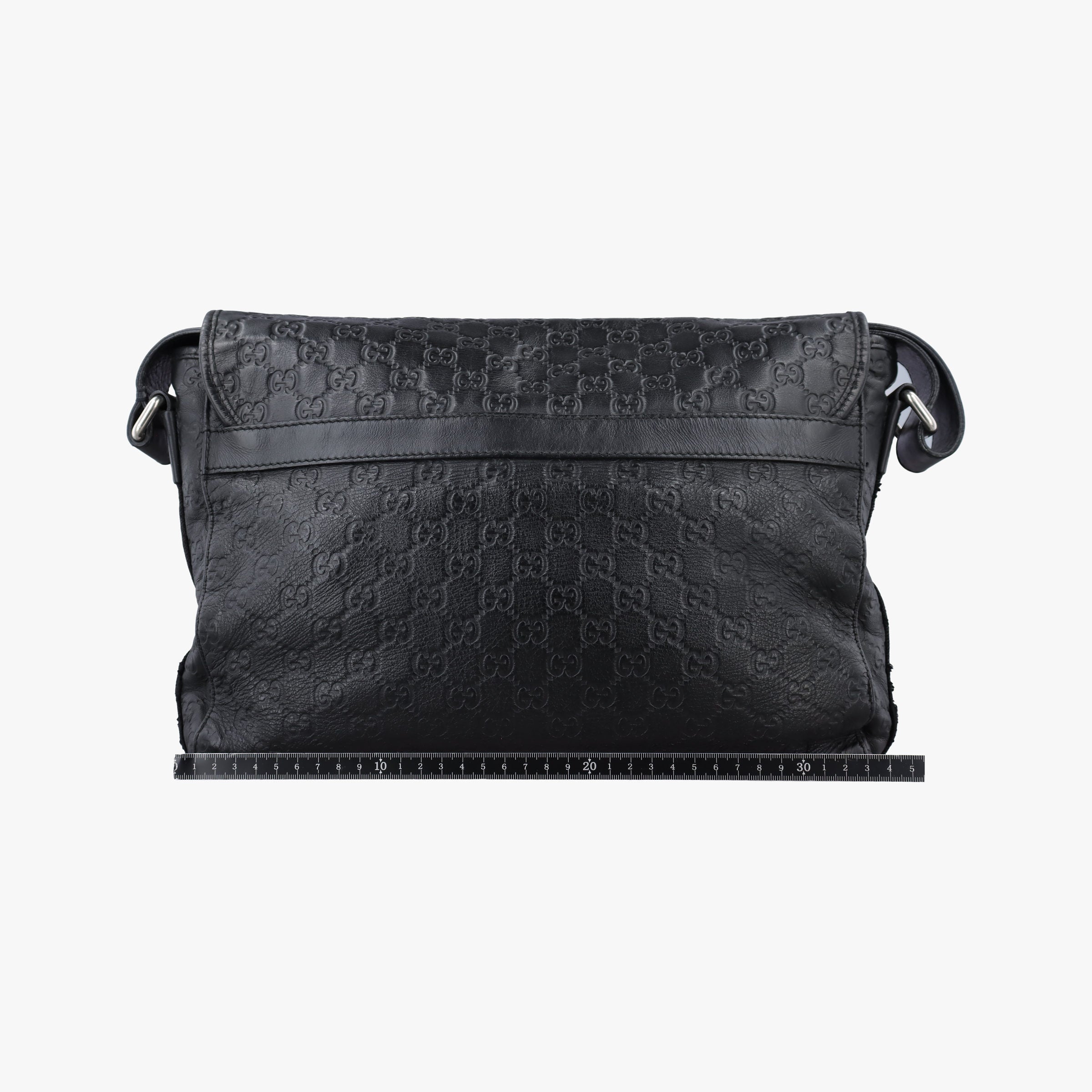 Guccissima Rubber Messenger Black Leather 246067 Lot number unknownグッチシマ ラバー メッセンジャー ブラック レザー 246067 製番不明