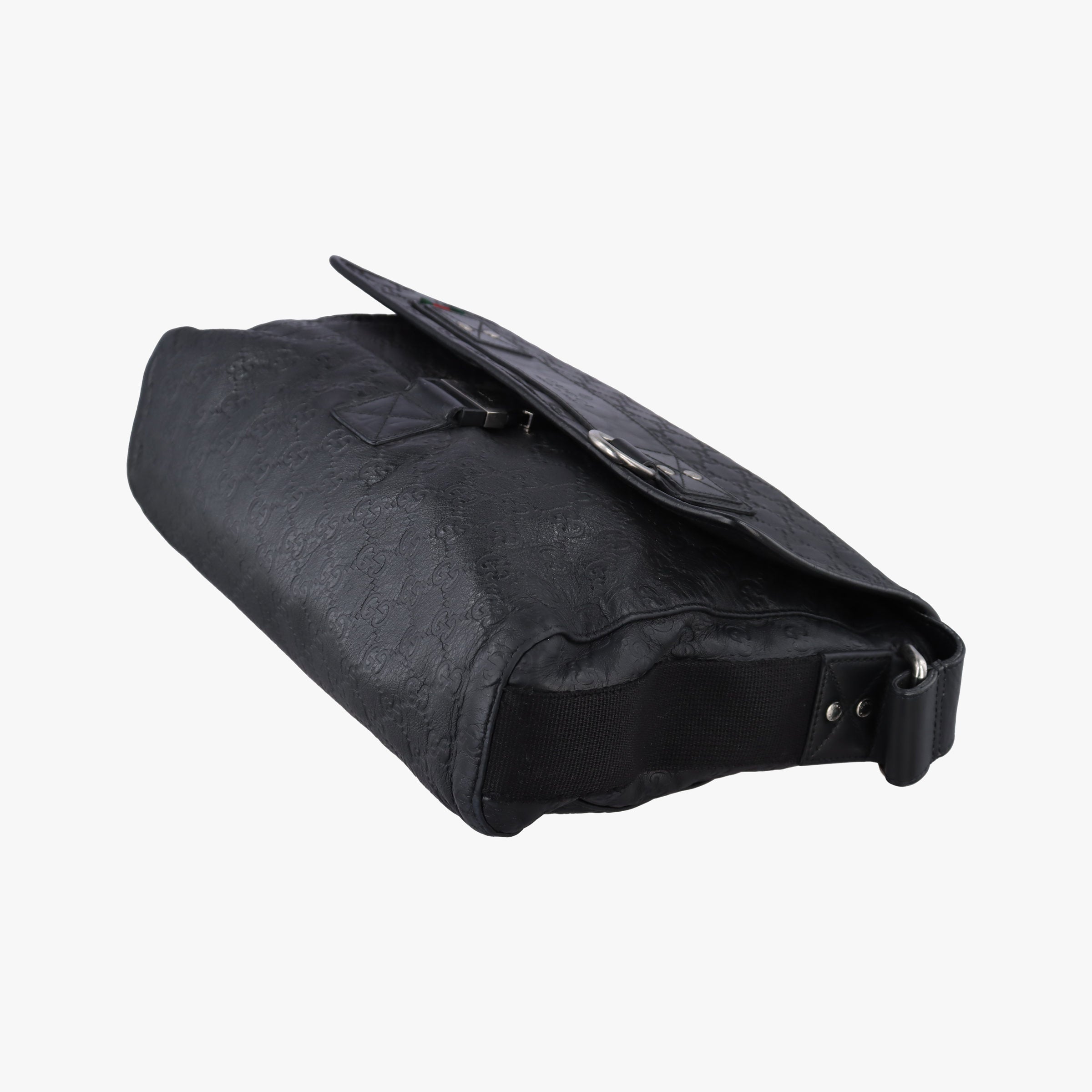Guccissima Rubber Messenger Black Leather 246067 Lot number unknownグッチシマ ラバー メッセンジャー ブラック レザー 246067 製番不明