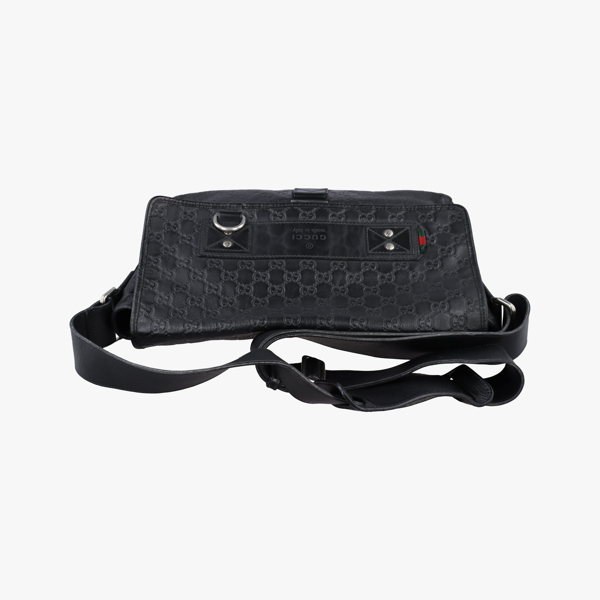 Guccissima Rubber Messenger Black Leather 246067 Lot number unknownグッチシマ ラバー メッセンジャー ブラック レザー 246067 製番不明