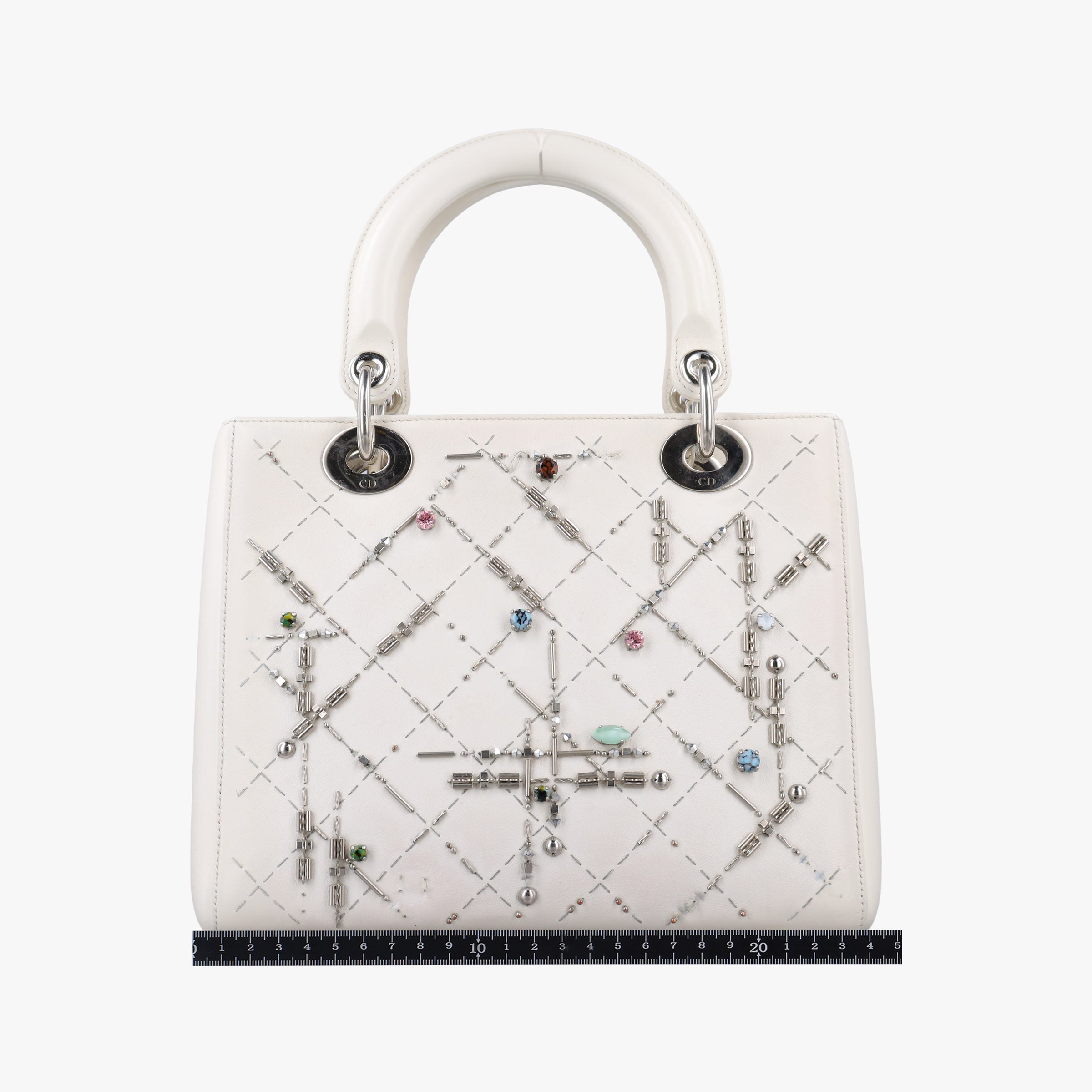 Lady Dior White leather 02-MA-0126レディ ディオール ホワイト レザー 02-MA-0126