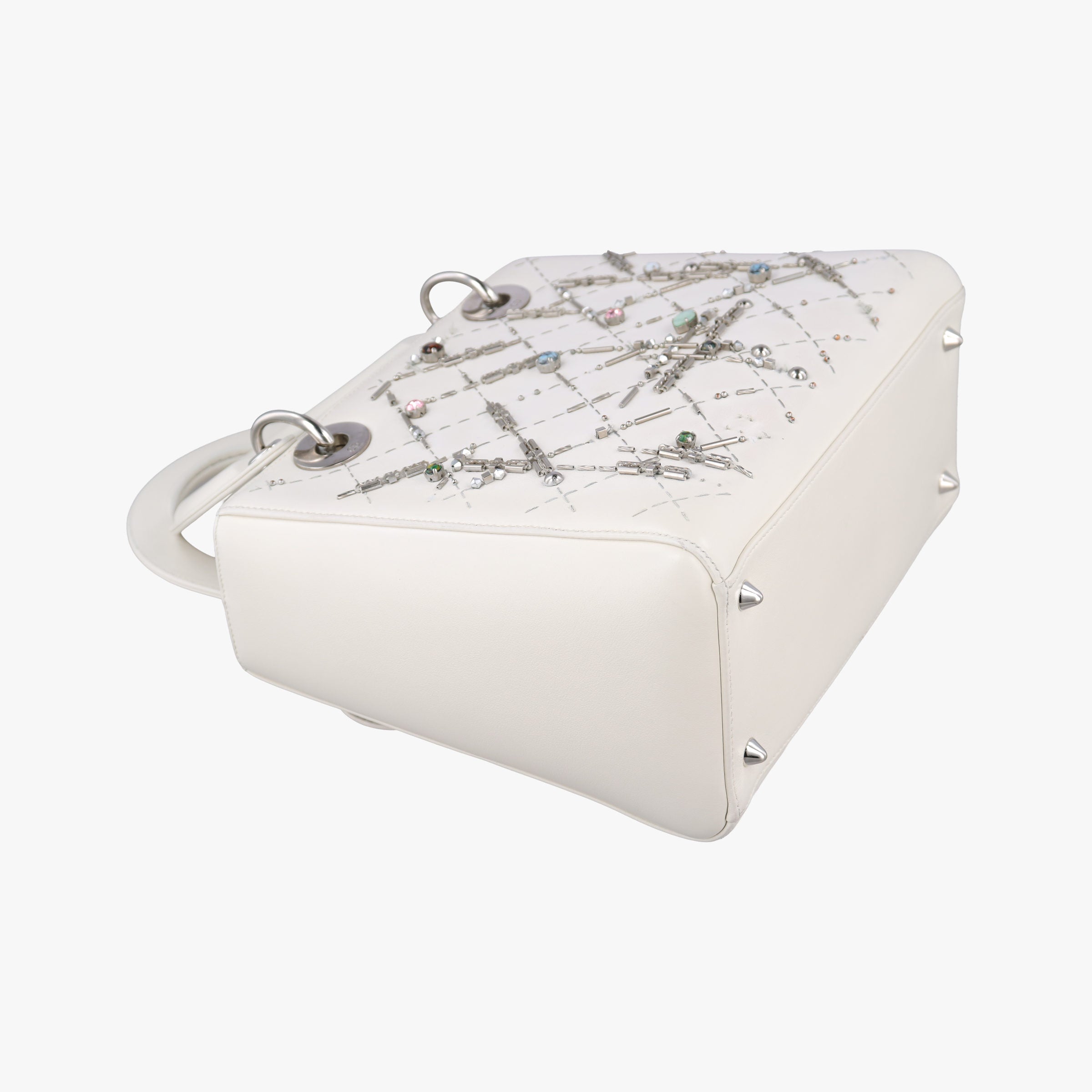 Lady Dior White leather 02-MA-0126レディ ディオール ホワイト レザー 02-MA-0126