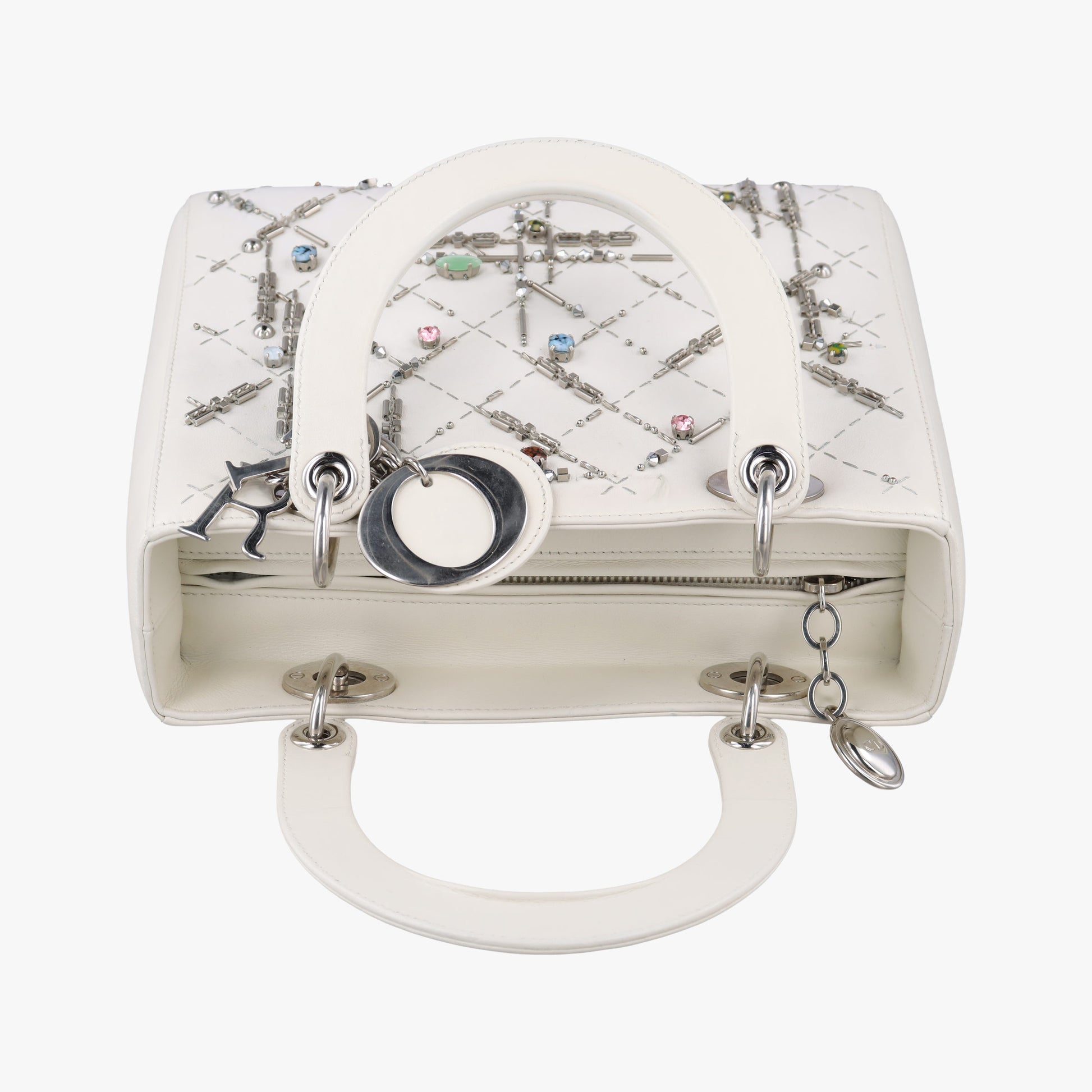 Lady Dior White leather 02-MA-0126レディ ディオール ホワイト レザー 02-MA-0126