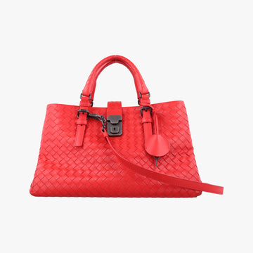 Roma Intrecciato Red lambskin B04886091Aローマ イントレチャート レッド ラムスキン B04886091A