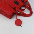Roma Intrecciato Red lambskin B04886091Aローマ イントレチャート レッド ラムスキン B04886091A