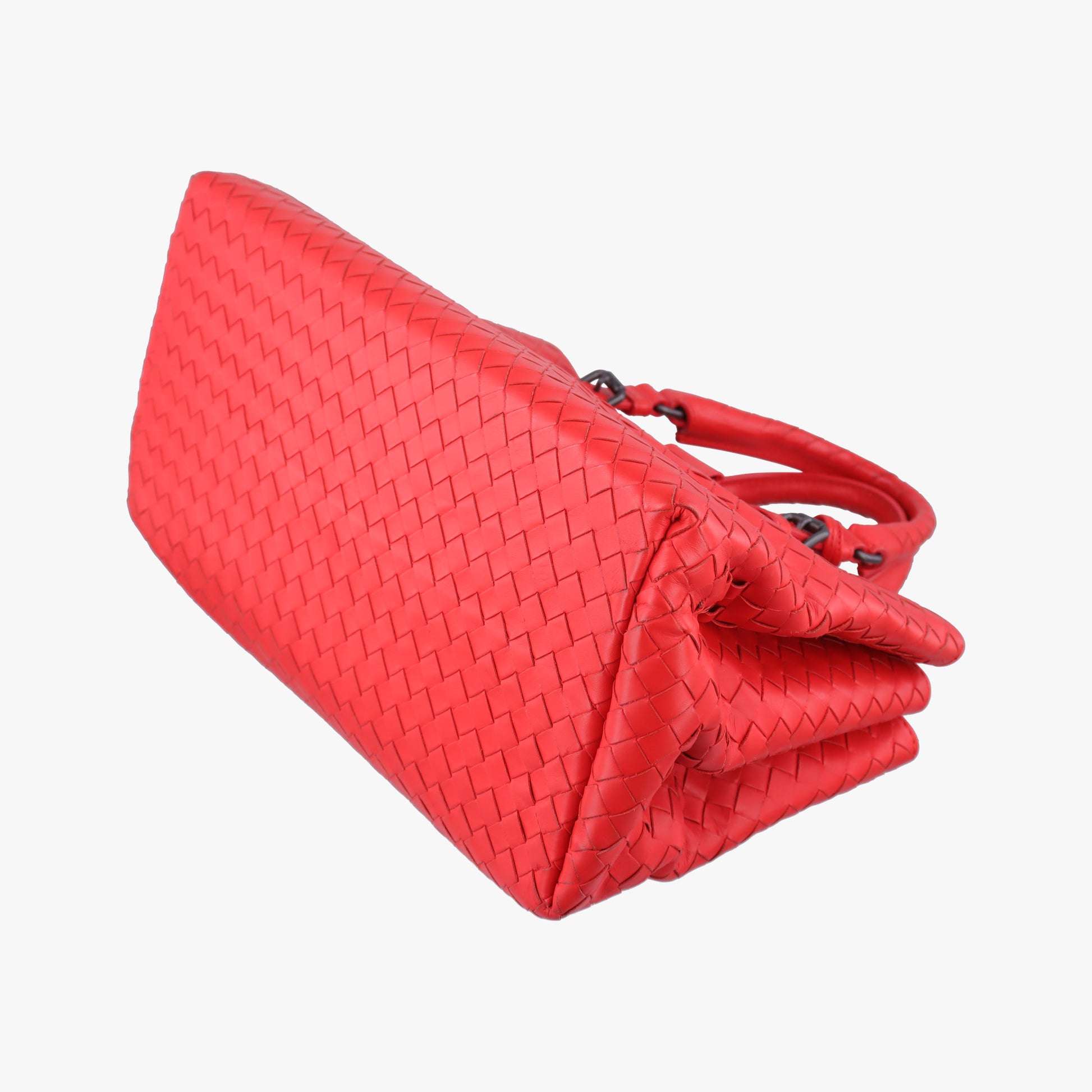 Roma Intrecciato Red lambskin B04886091Aローマ イントレチャート レッド ラムスキン B04886091A